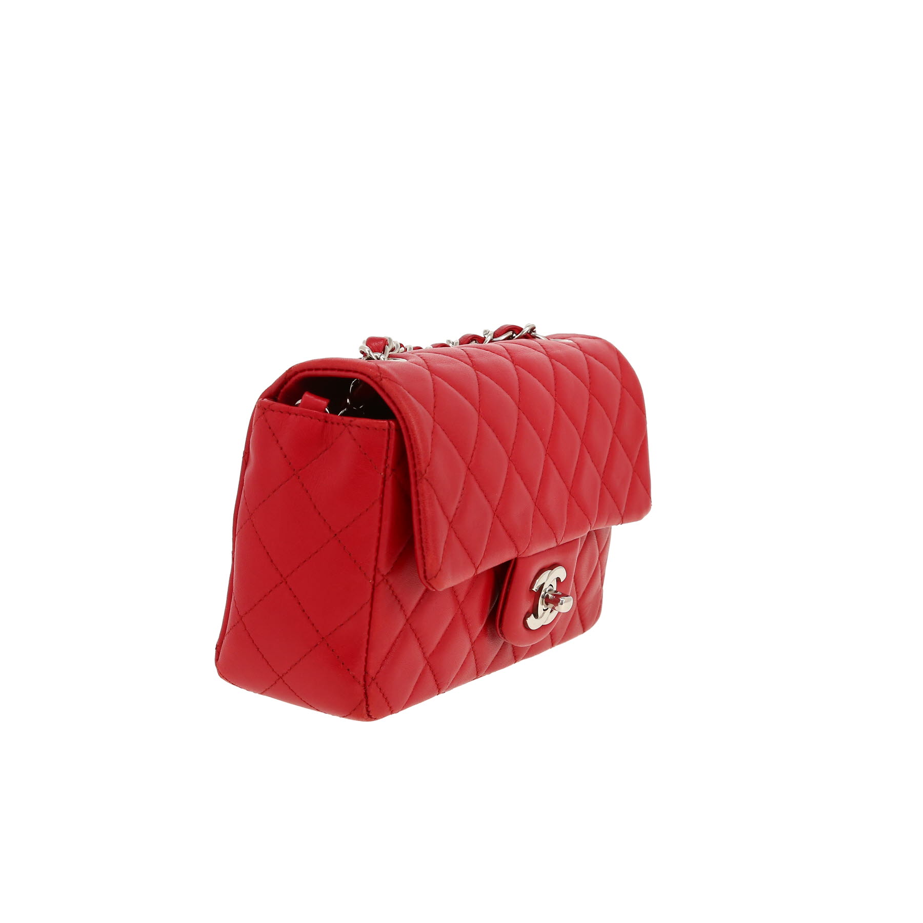 Chanel  Timeless Mini shoulder bag  in red quilted leather