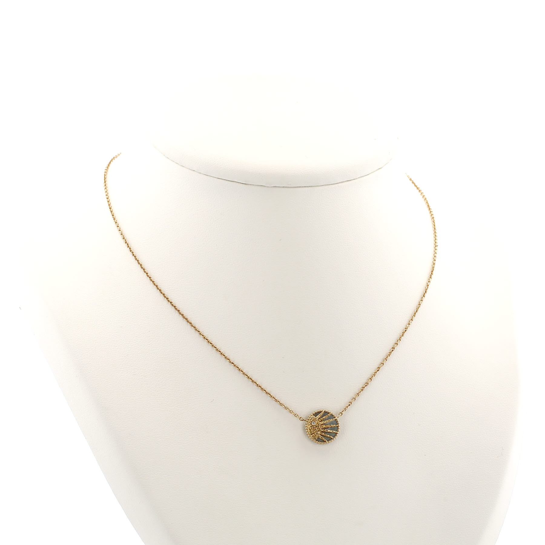 Dior Rose Céleste necklace in yellow gold, mother of pearl, onyx and diamonds