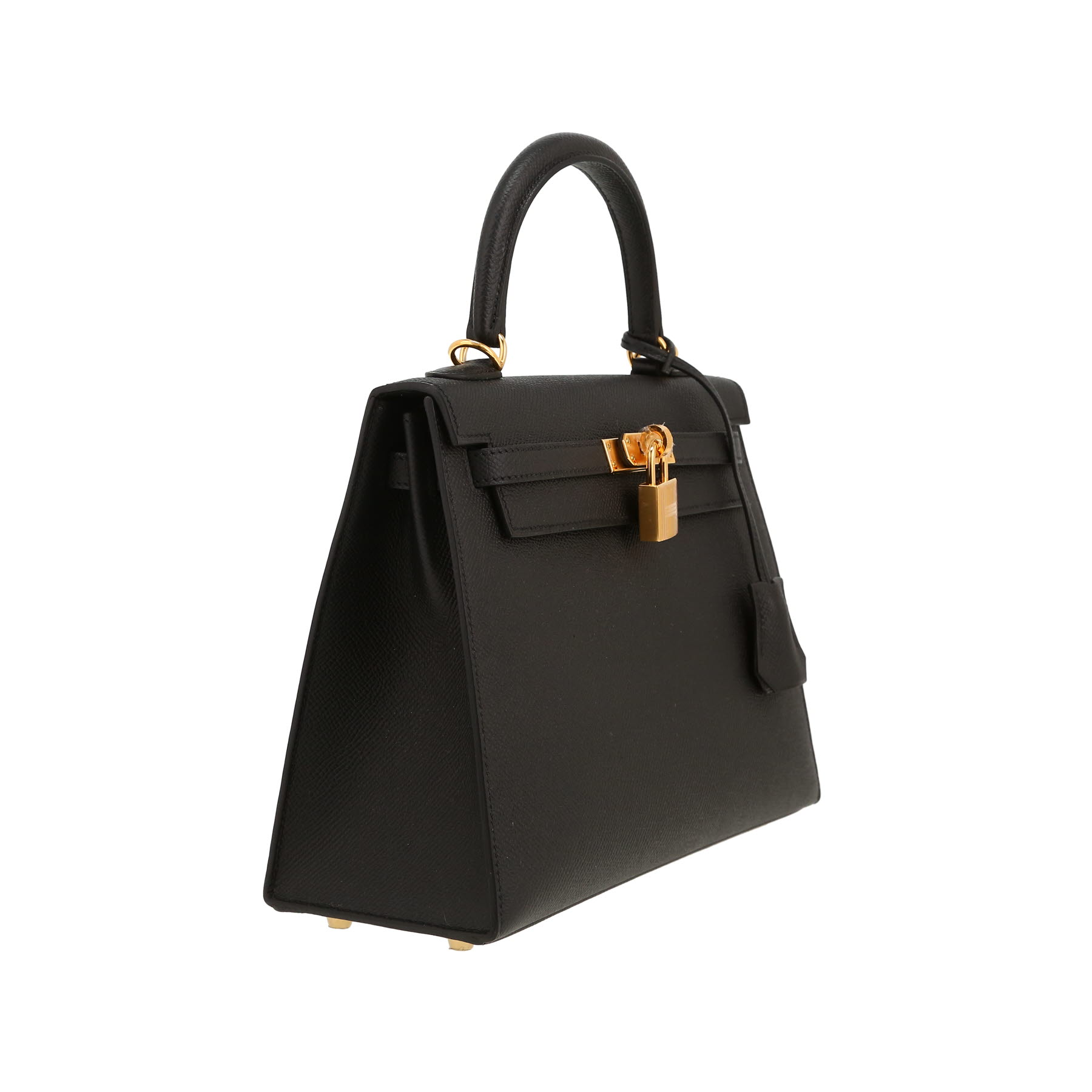 Hermès  Kelly 25 cm handbag  in black epsom leather