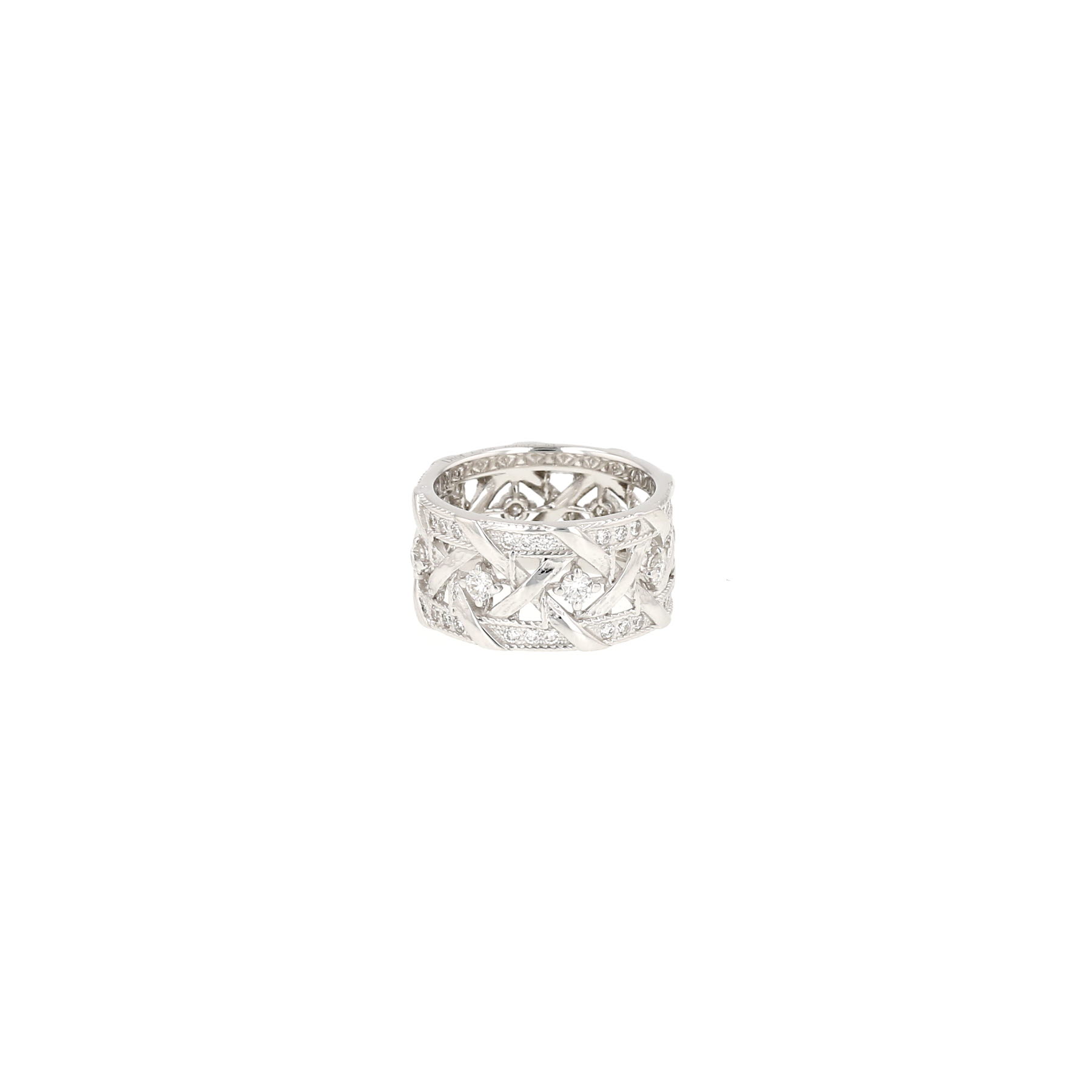 Anello Dior My Dior modello grande in oro bianco e diamanti