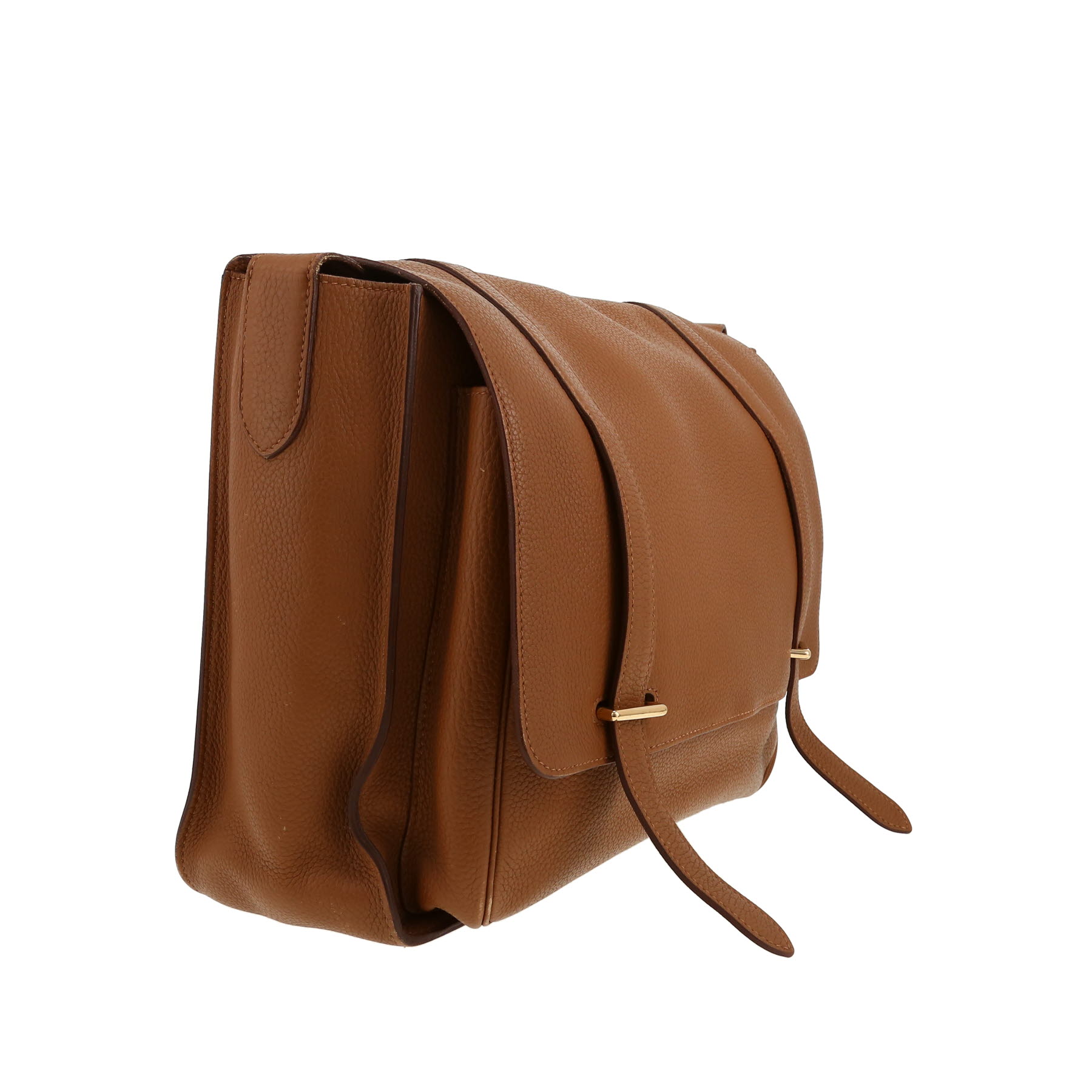 Hermès  Steve shoulder bag  in gold togo leather