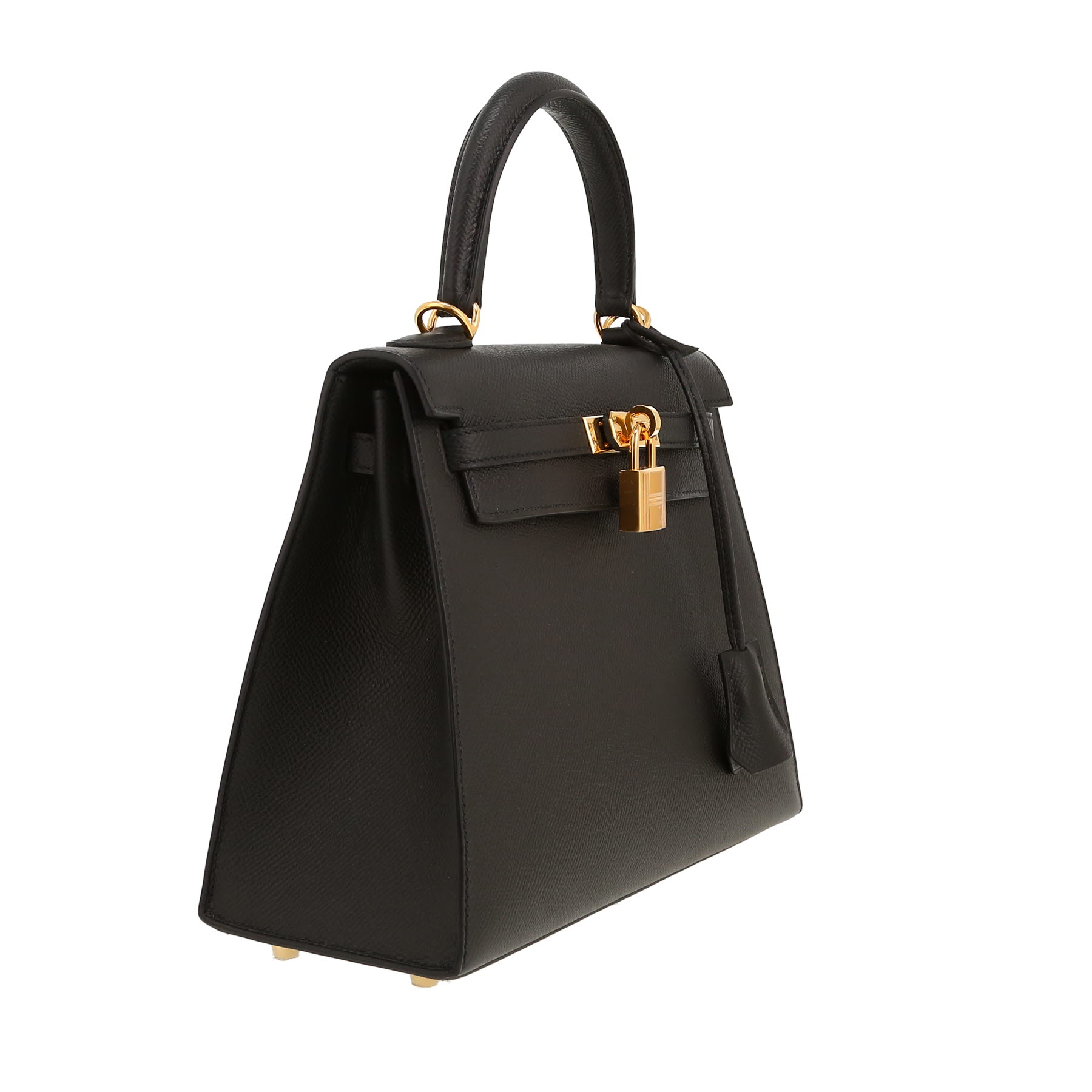 Hermès  Kelly 25 cm handbag  in black epsom leather