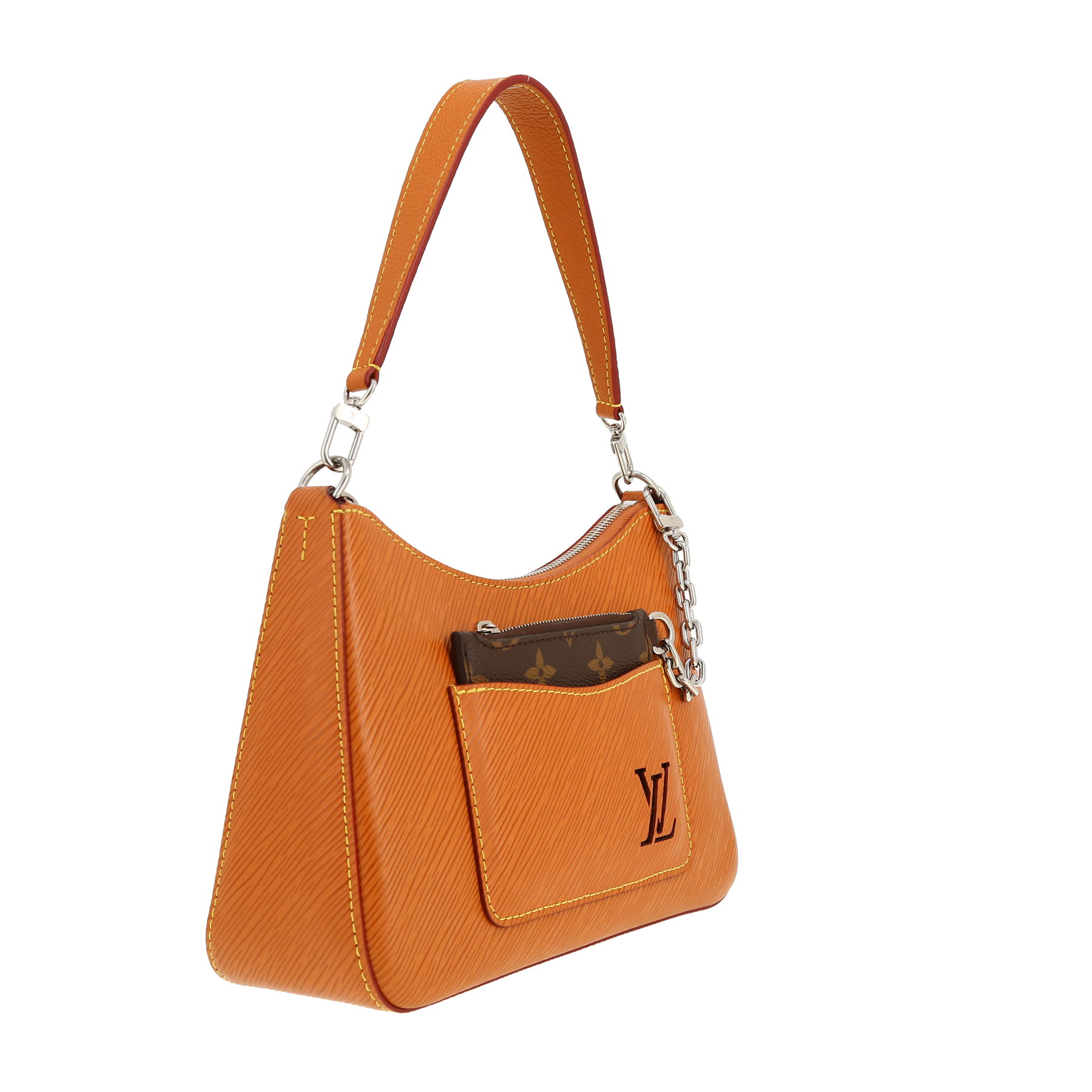 Sac porté épaule ou main Louis Vuitton  Marelle en cuir épi gold et cuir