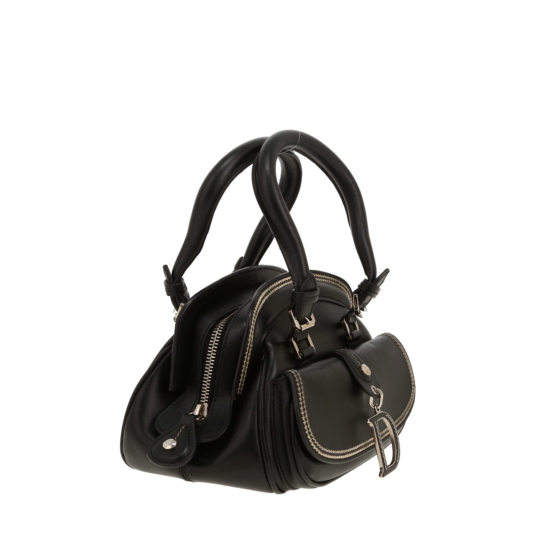 Sac à main Dior  Détective petit modèle  en cuir noir
