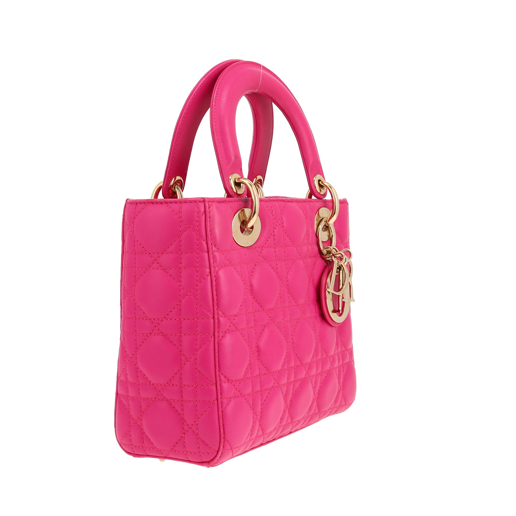 Dior  Lady Dior handbag  in pink leather cannage