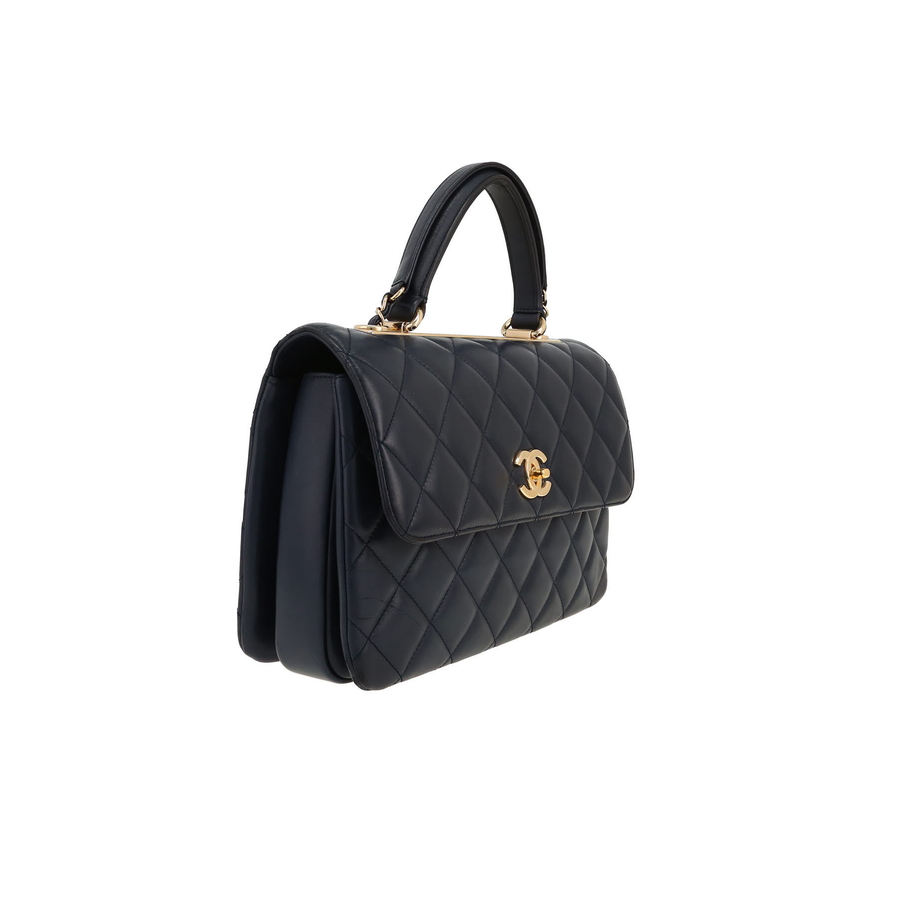 Sac à main Chanel  Trendy CC en cuir matelassé bleu-marine