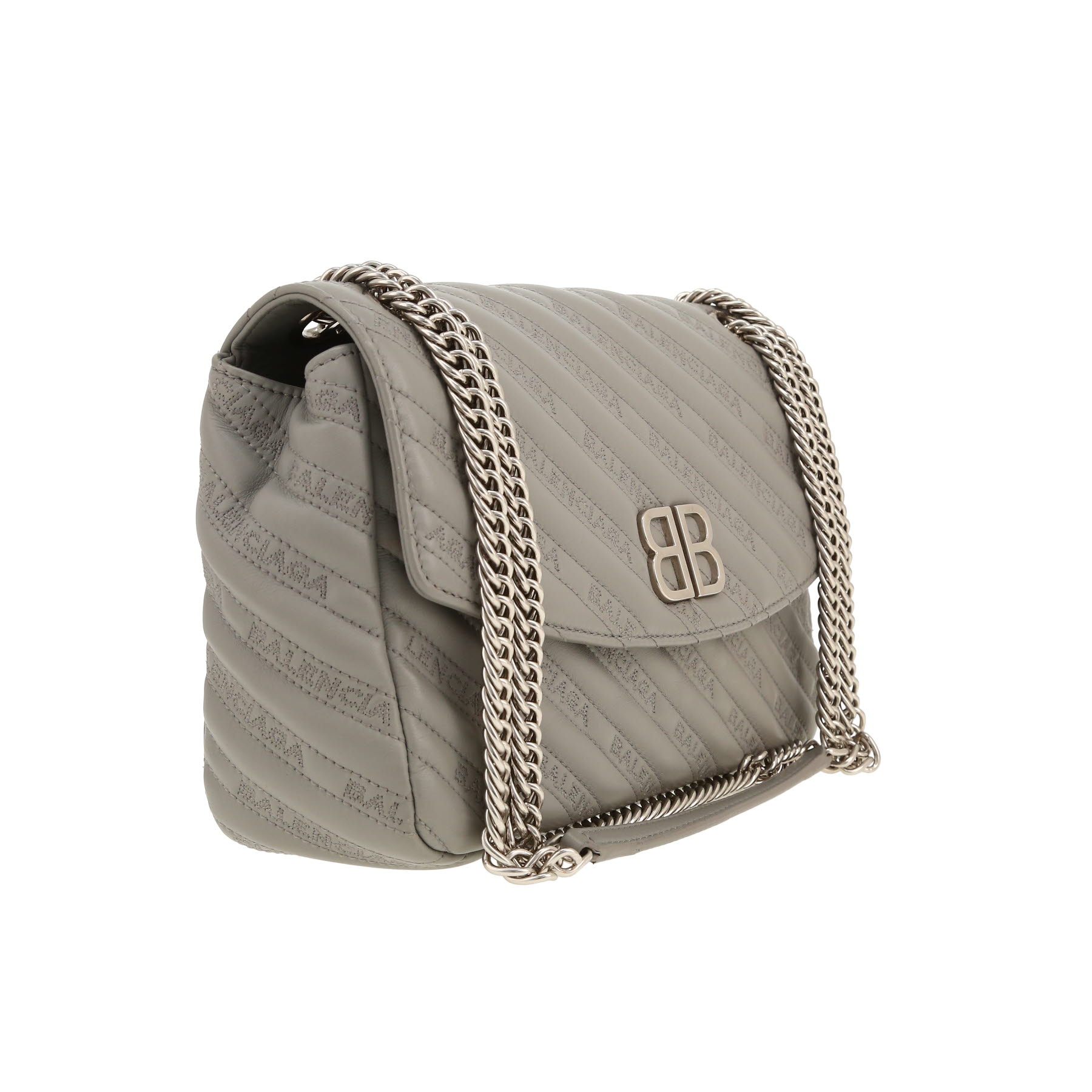 Balenciaga  BB Chain shoulder bag  in grey leather
