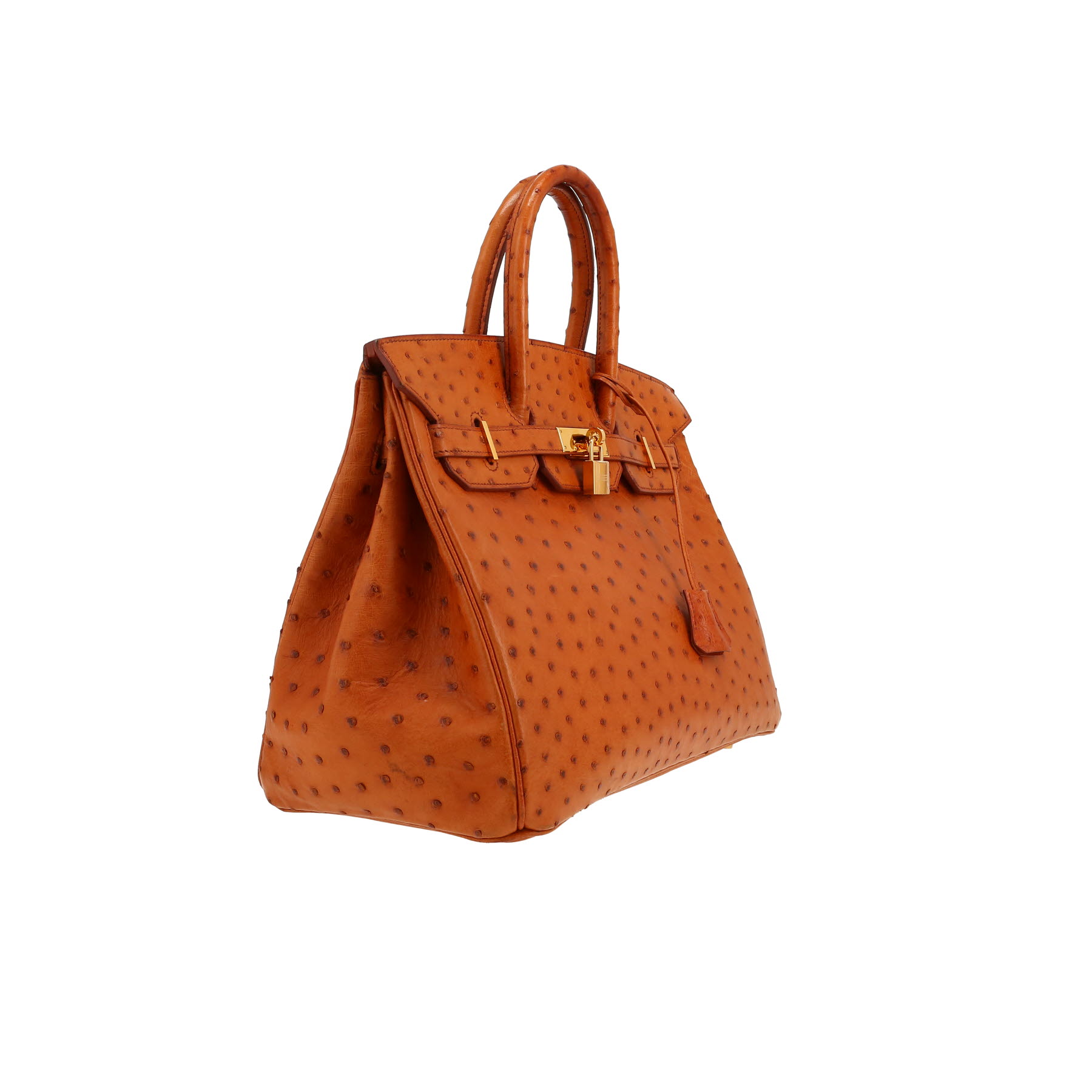 Hermès  Birkin 35 cm handbag  in gold ostrich leather