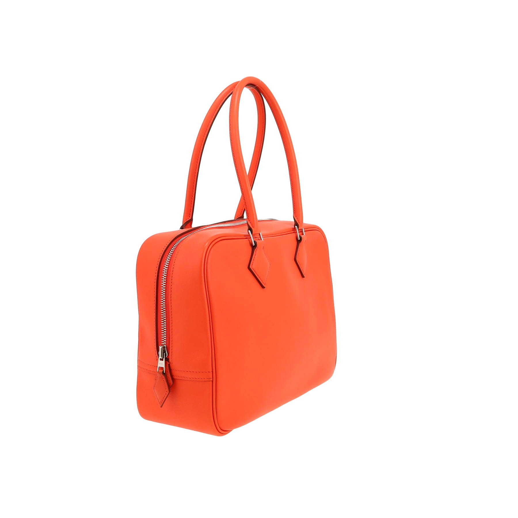 Hermès  Plume handbag  in Poppy orange Swift leather