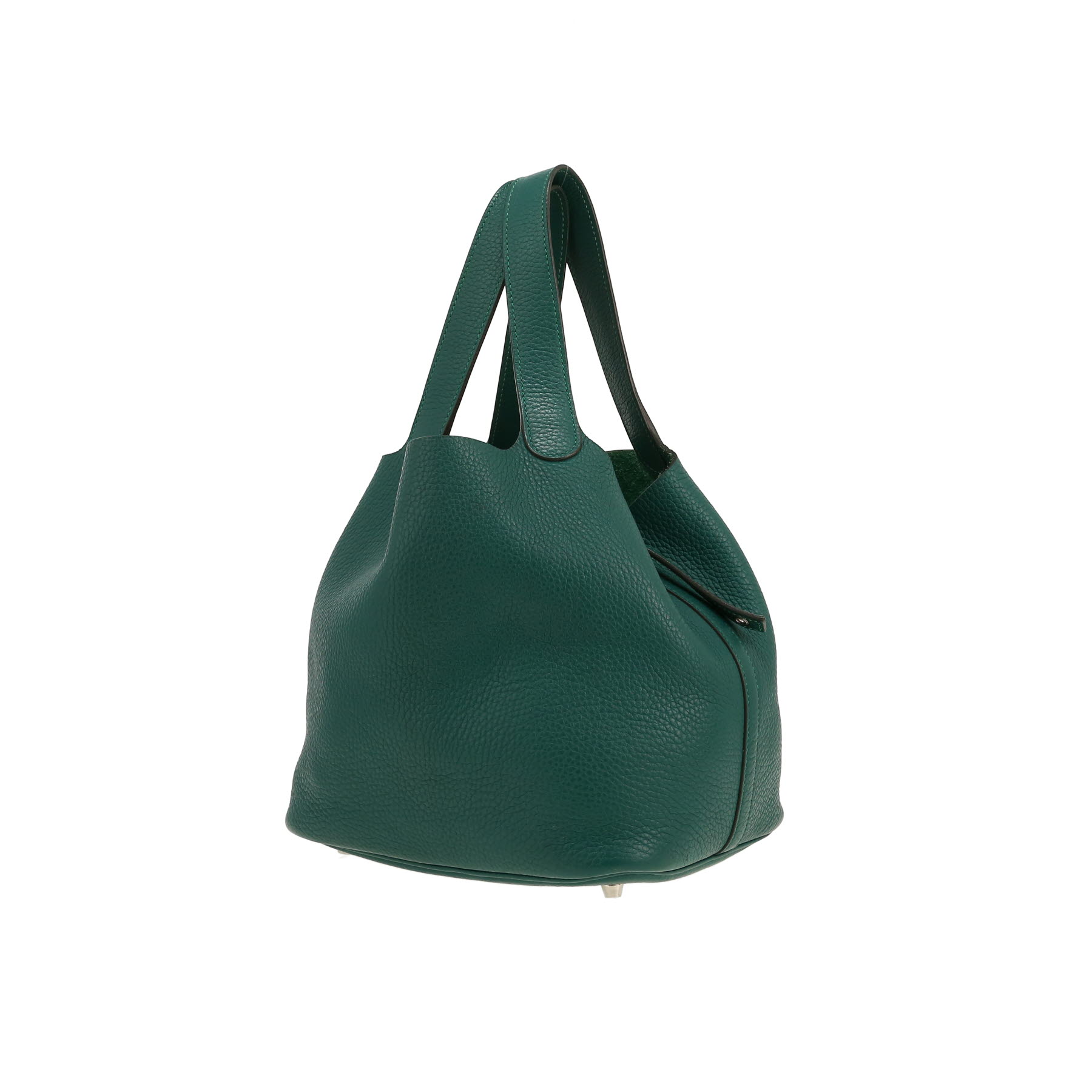 Hermès  Picotin 22 cm handbag  in malachite green leather taurillon clémence