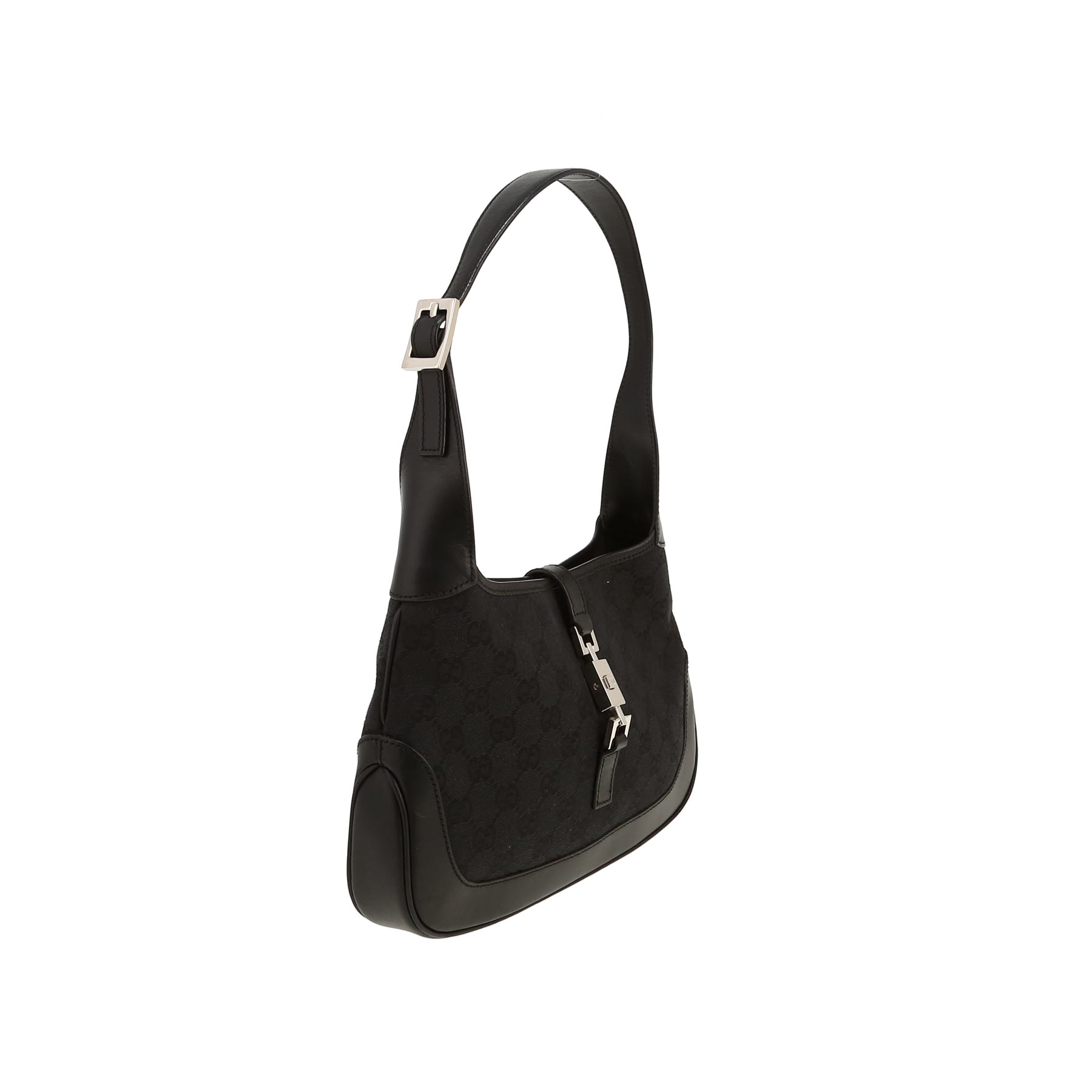 Borsa Gucci  Jackie in tela nera e pelle nera