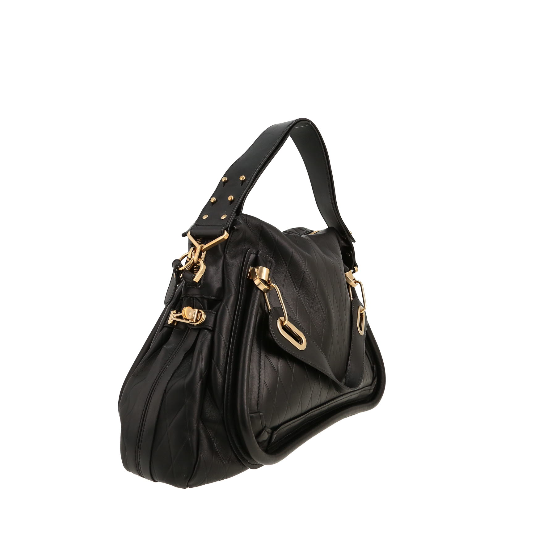Chloé  Paraty handbag  in black leather