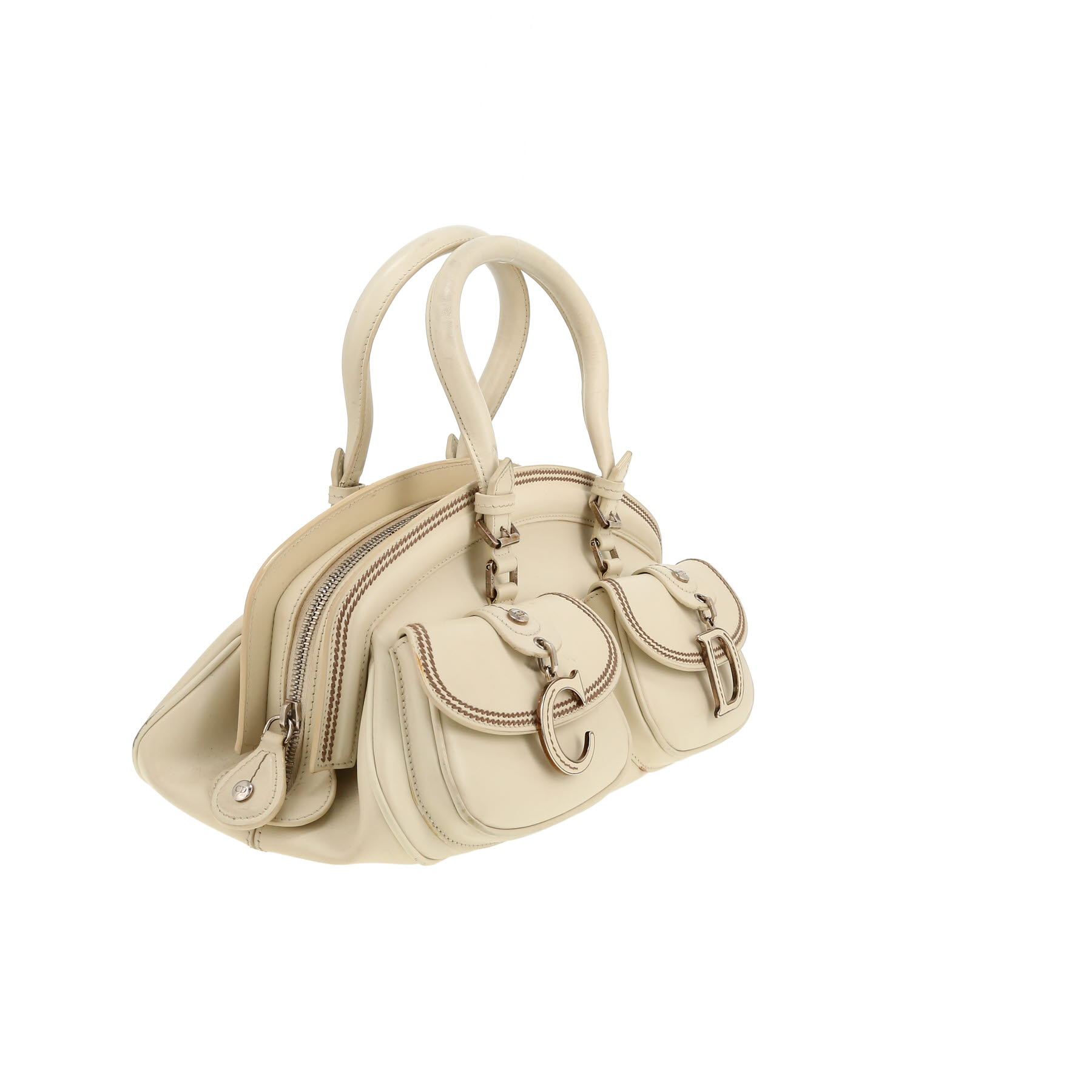Sac à main Dior  Détective en cuir blanc