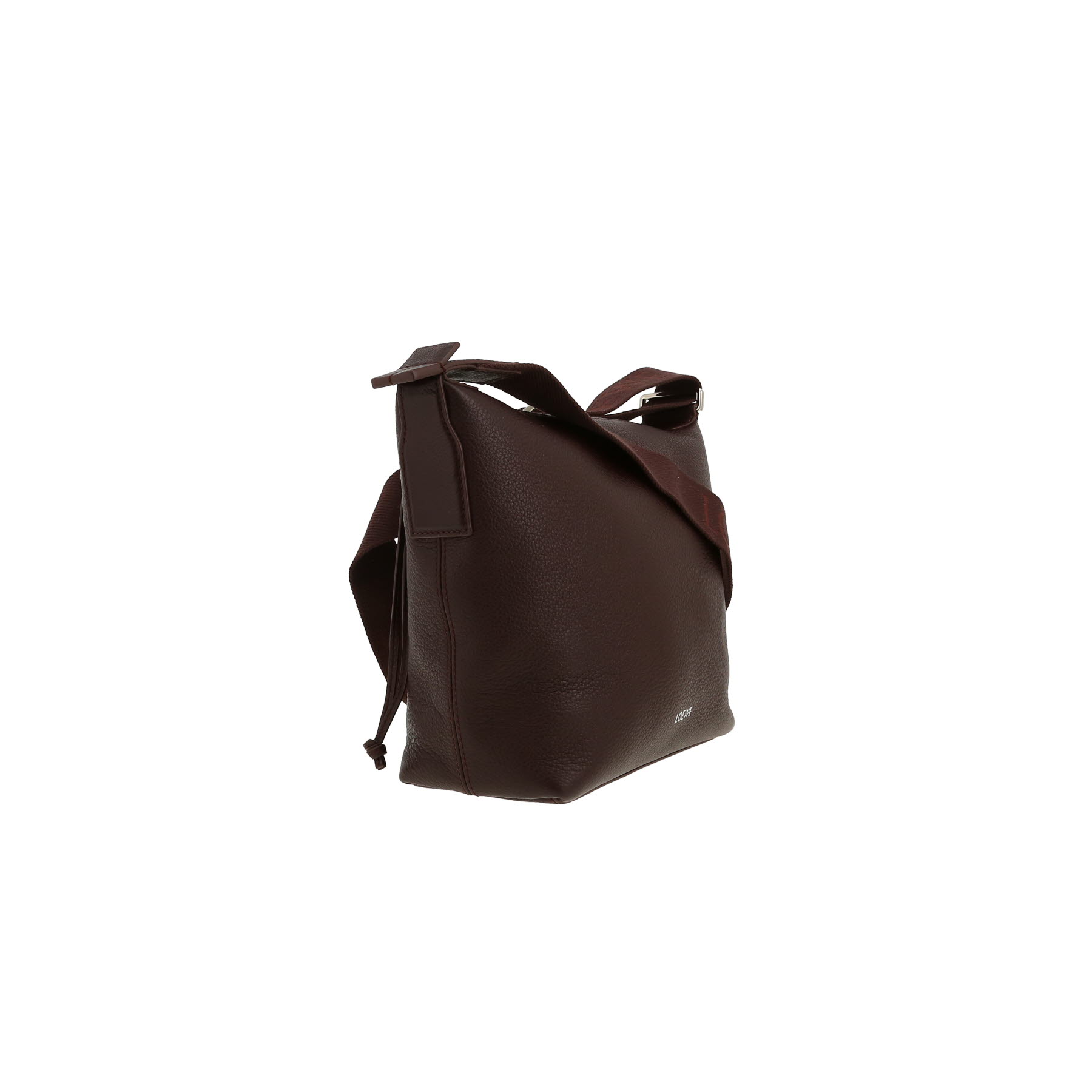 Loewe  Cubi shoulder bag  in burgundy grained leather