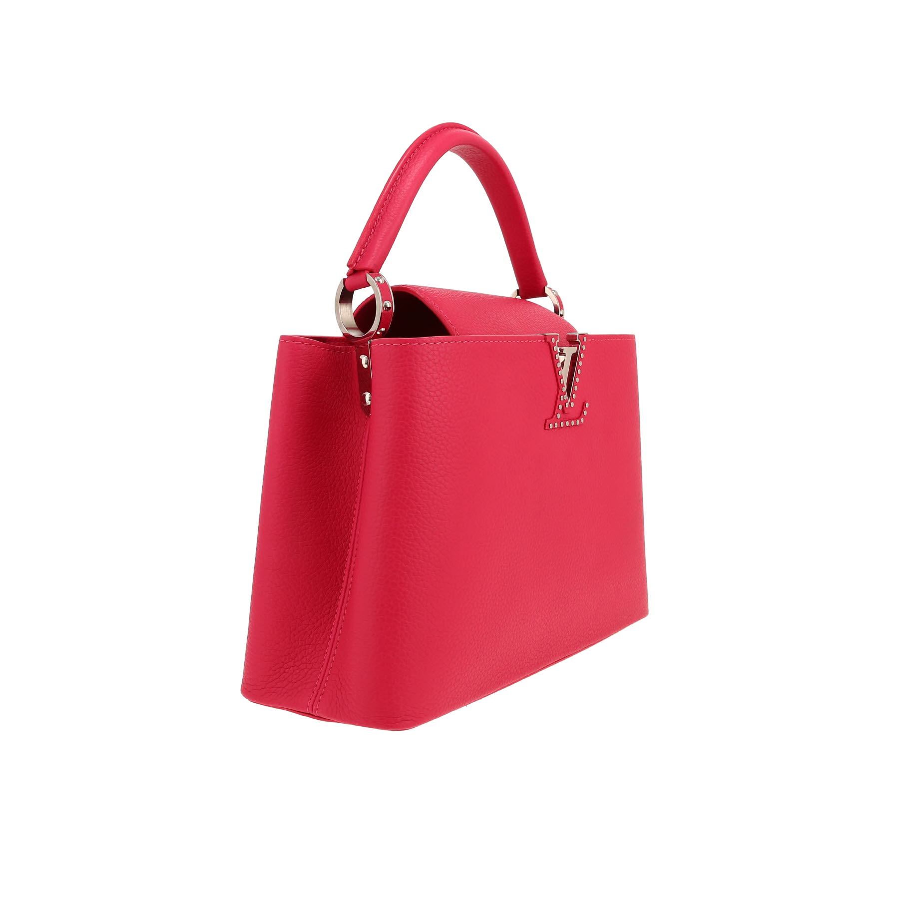 Louis Vuitton  Capucines MM handbag  in pink grained leather