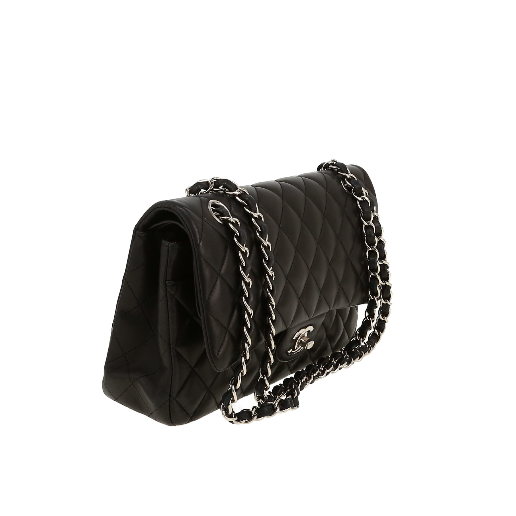 Bolso de mano Chanel  Timeless Classic en cuero acolchado negro