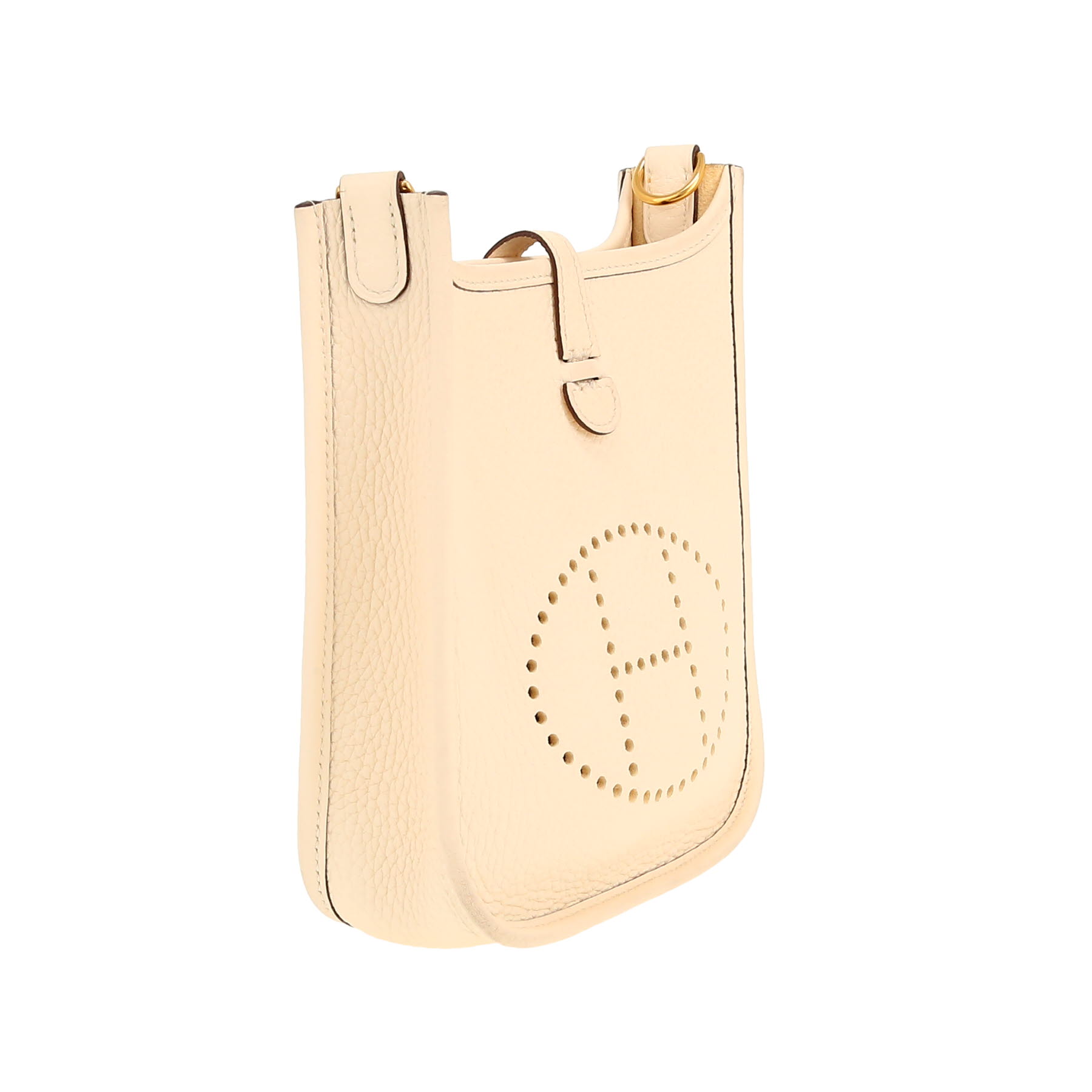 Hermès  Mini Evelyne shoulder bag  in Nata leather taurillon clémence