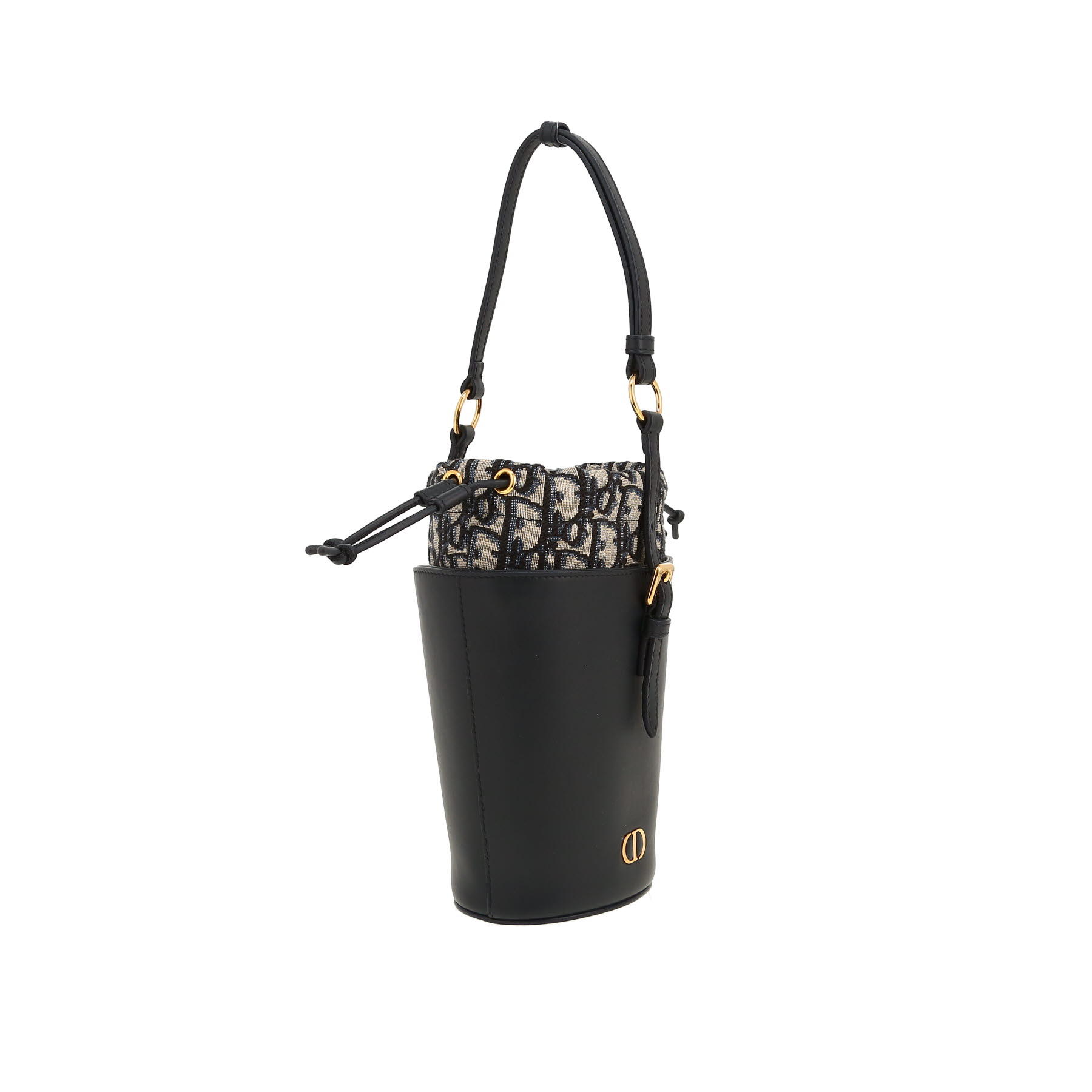 Dior  Montaigne shopping bag  in blue leather  and blue monogram canvas