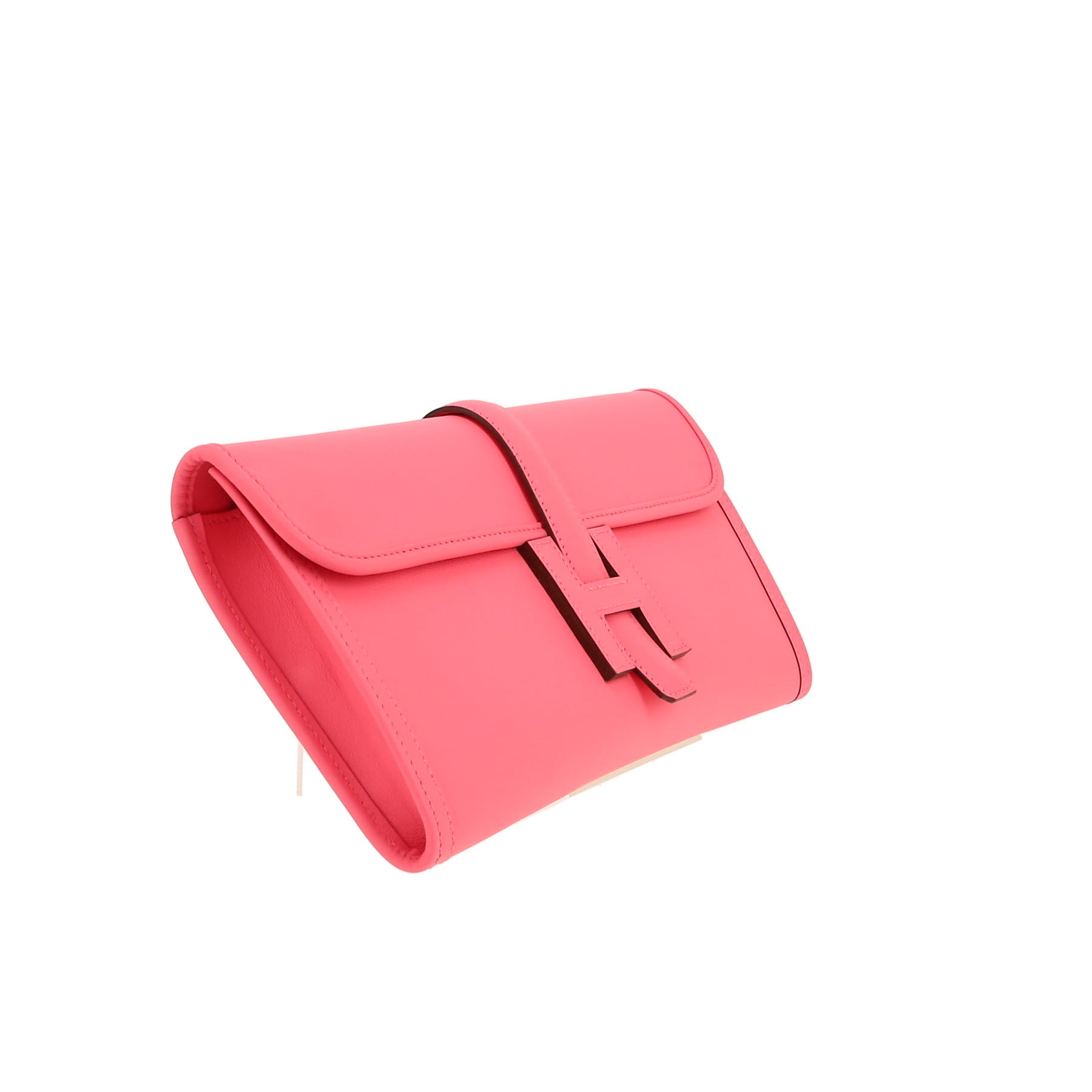 Hermès  Jige pouch  in azalea pink Swift leather
