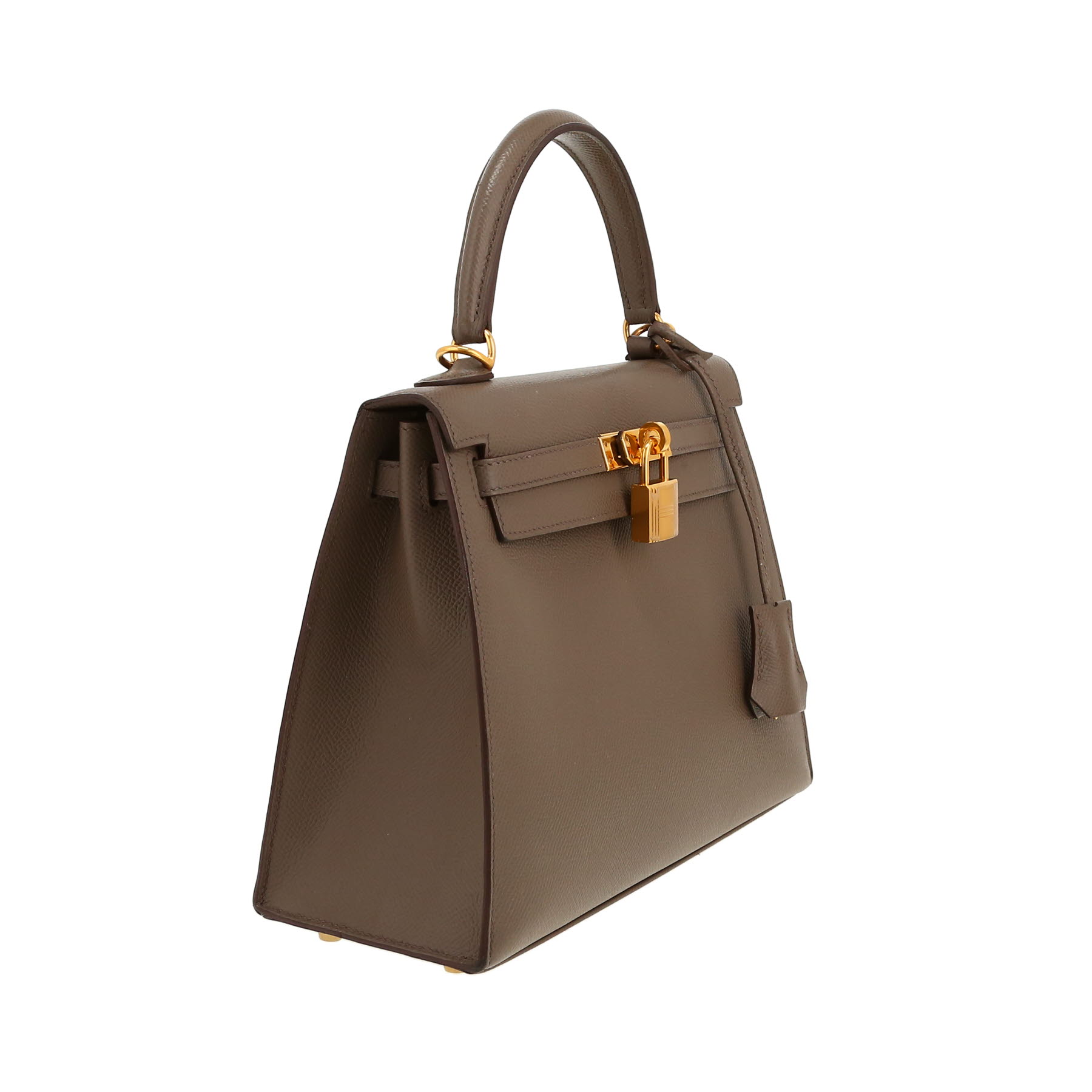 Hermès  Kelly 25 cm handbag  in grey epsom leather
