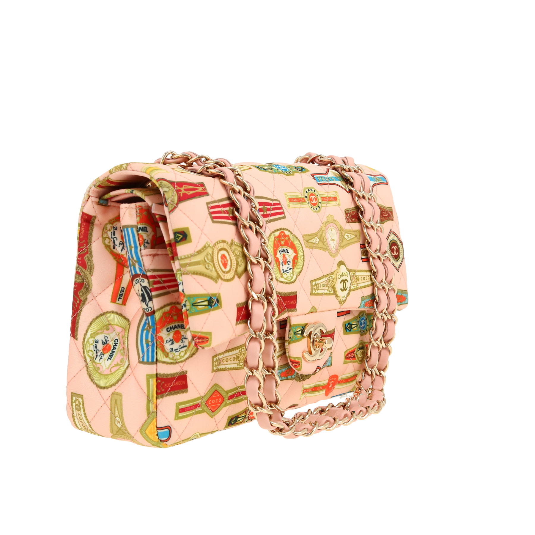 Sac à main Chanel  Timeless en satin rose