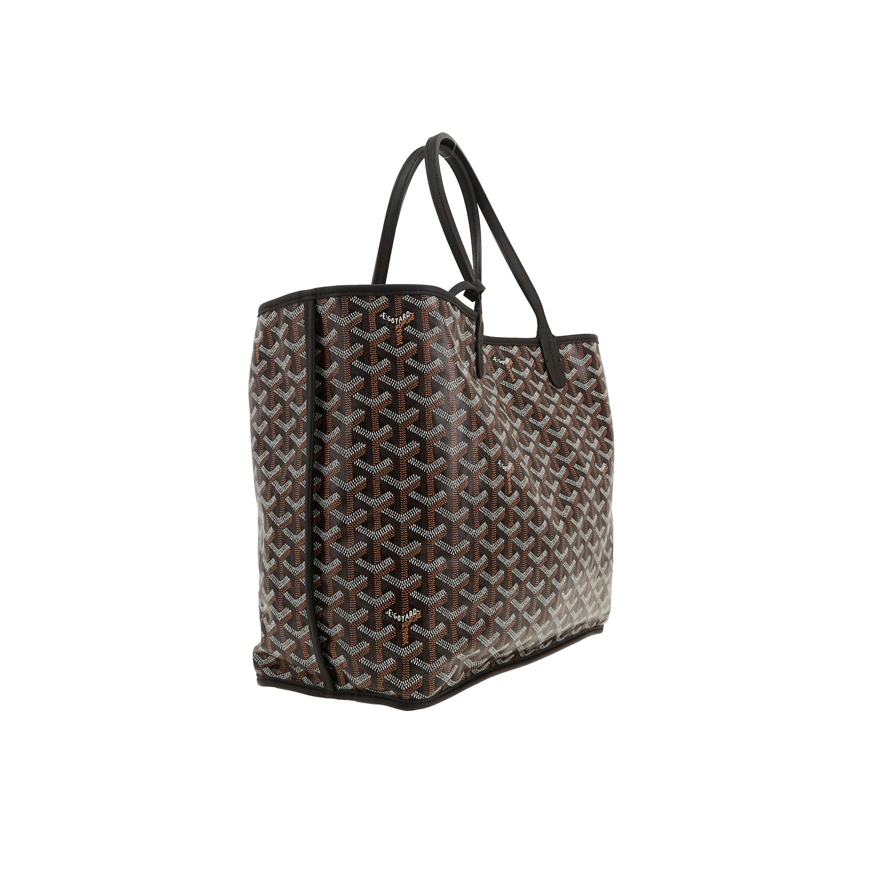 Goyard  Anjou handbag  Goyard canvas  and black leather