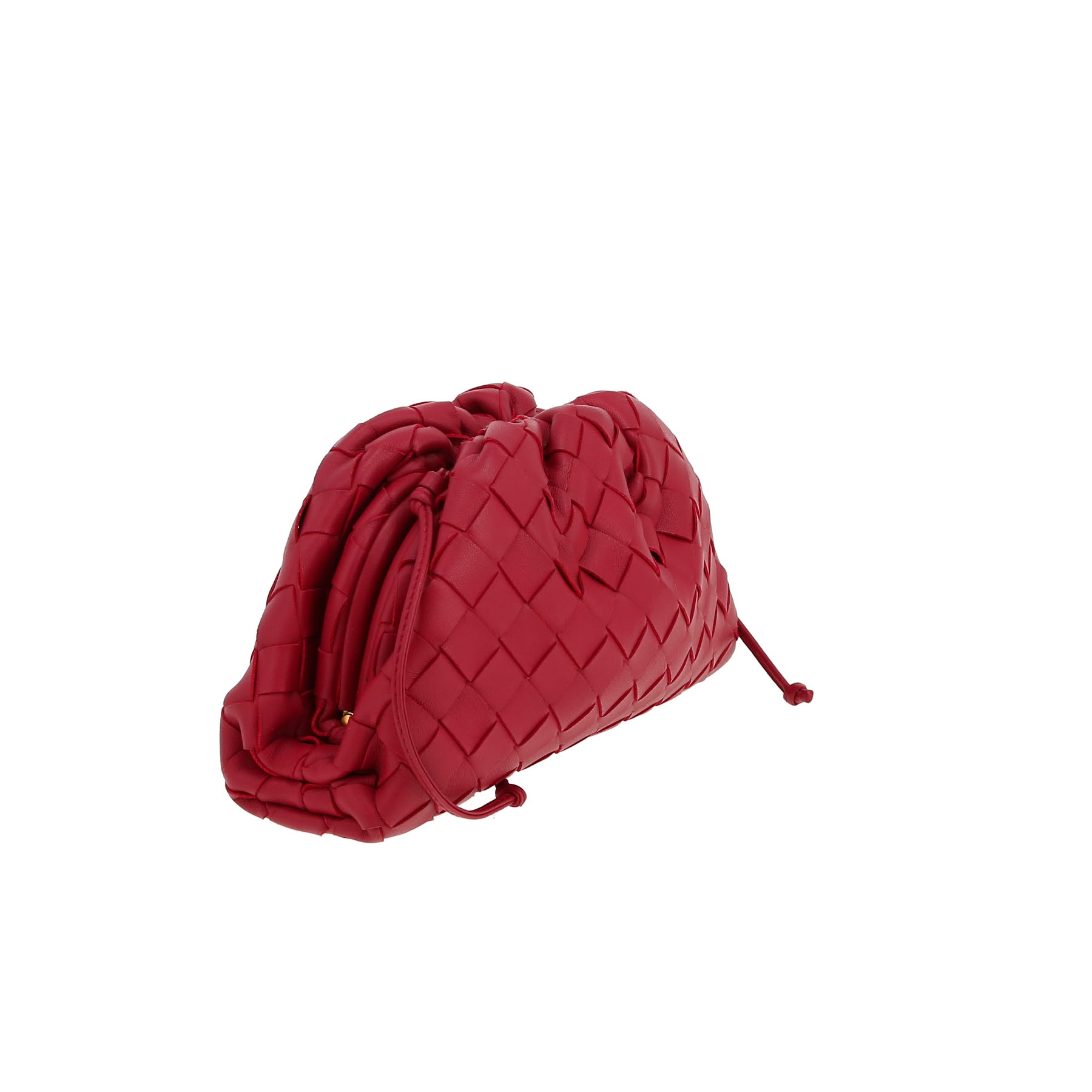 Bottega Veneta  Pouch shoulder bag  in burgundy intrecciato leather