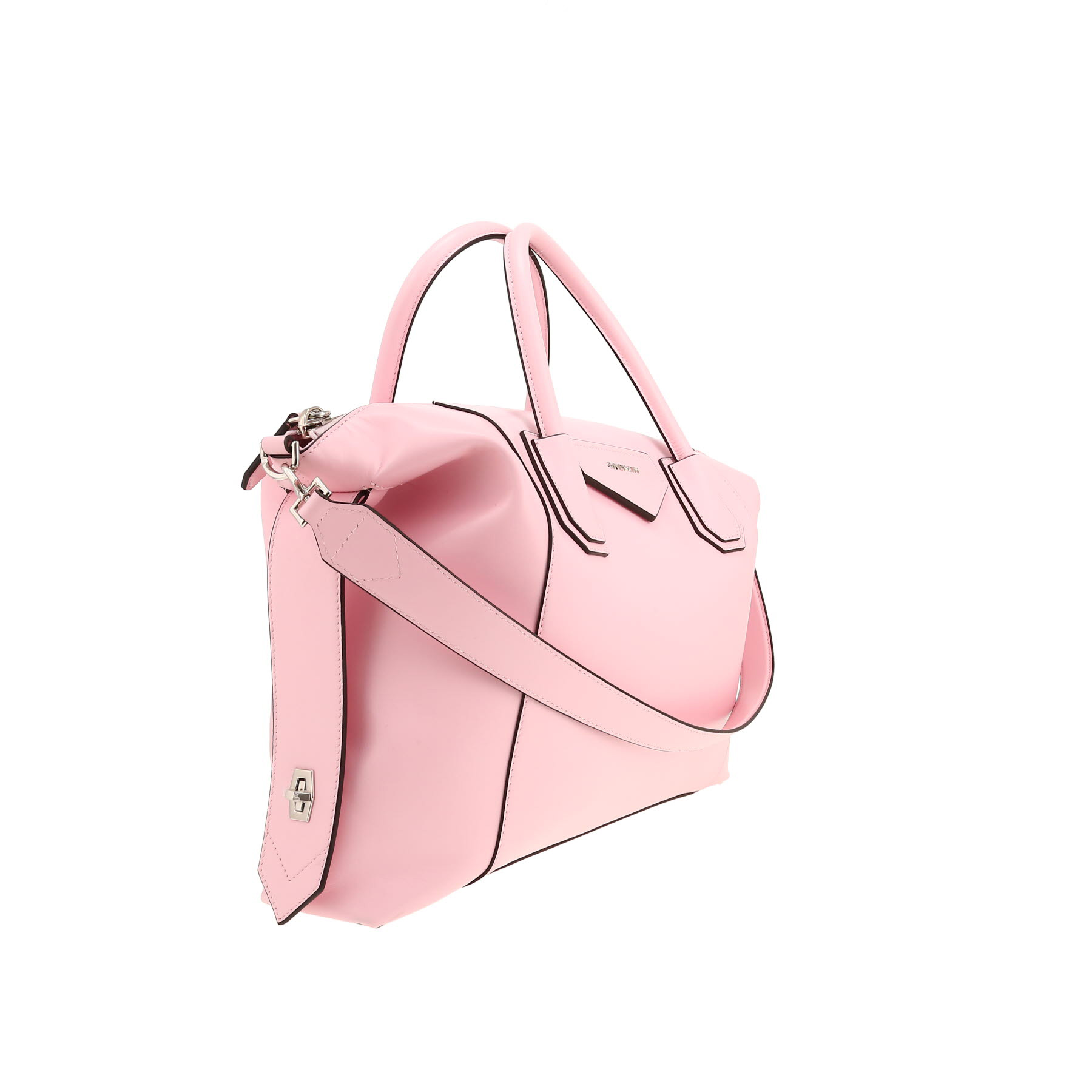 Givenchy  Antigona bag worn on the shoulder or carried in the hand  in pink leather