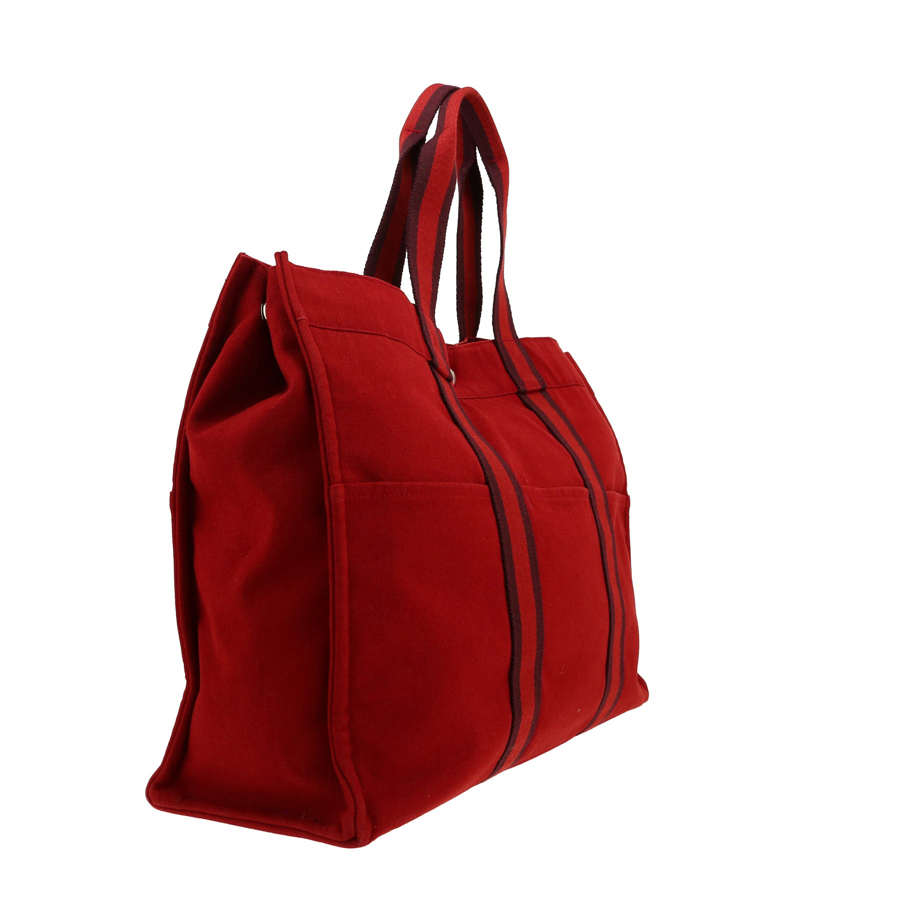 Shopping bag Hermès  Toto Bag - Shop Bag in tela rossa e bordeaux