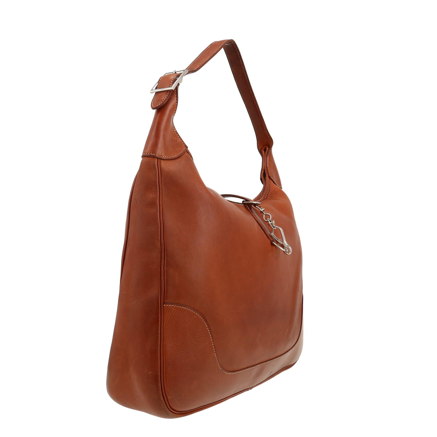 Hermès  Trim large model  handbag  in gold Barenia leather