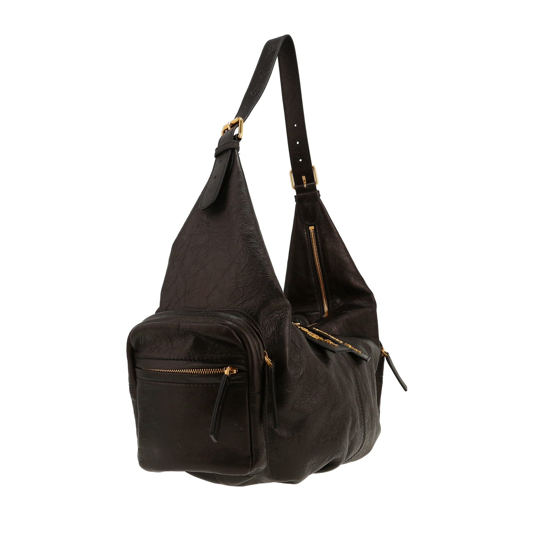Dior  Grand Tour Multipocket medium model  handbag  in black burnished leather