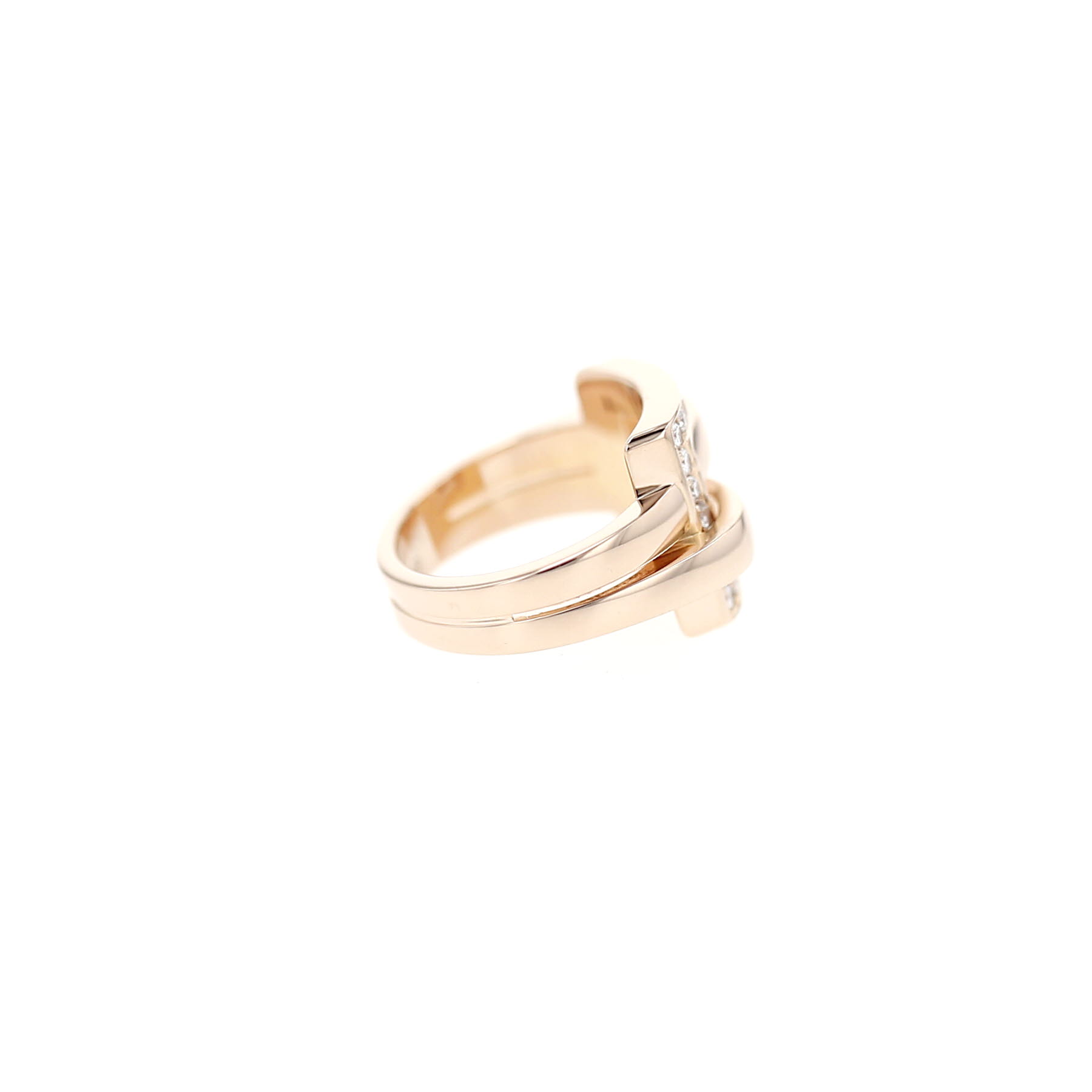 Boucheron Déchainé ring in pink gold and diamonds