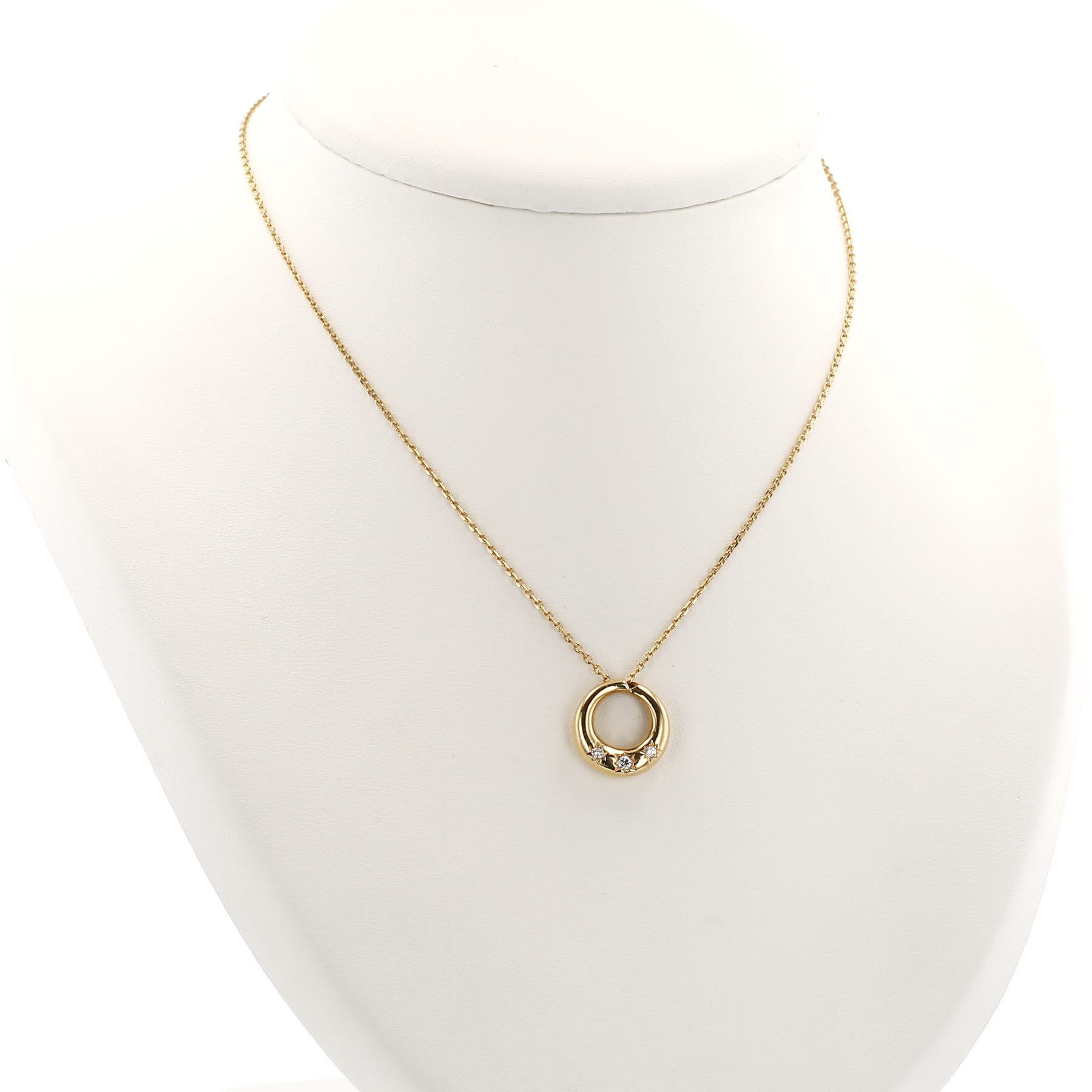 Collier Chaumet Anneau en or jaune et diamants