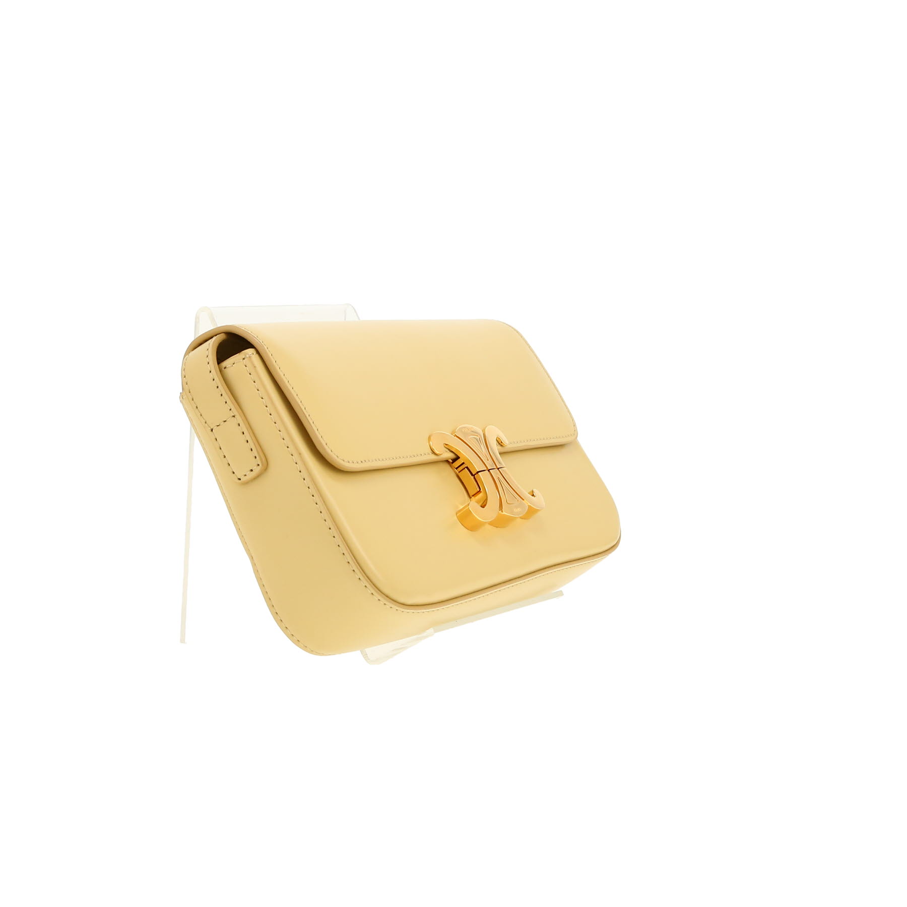 Sac à main Celine  Claude en cuir jaune