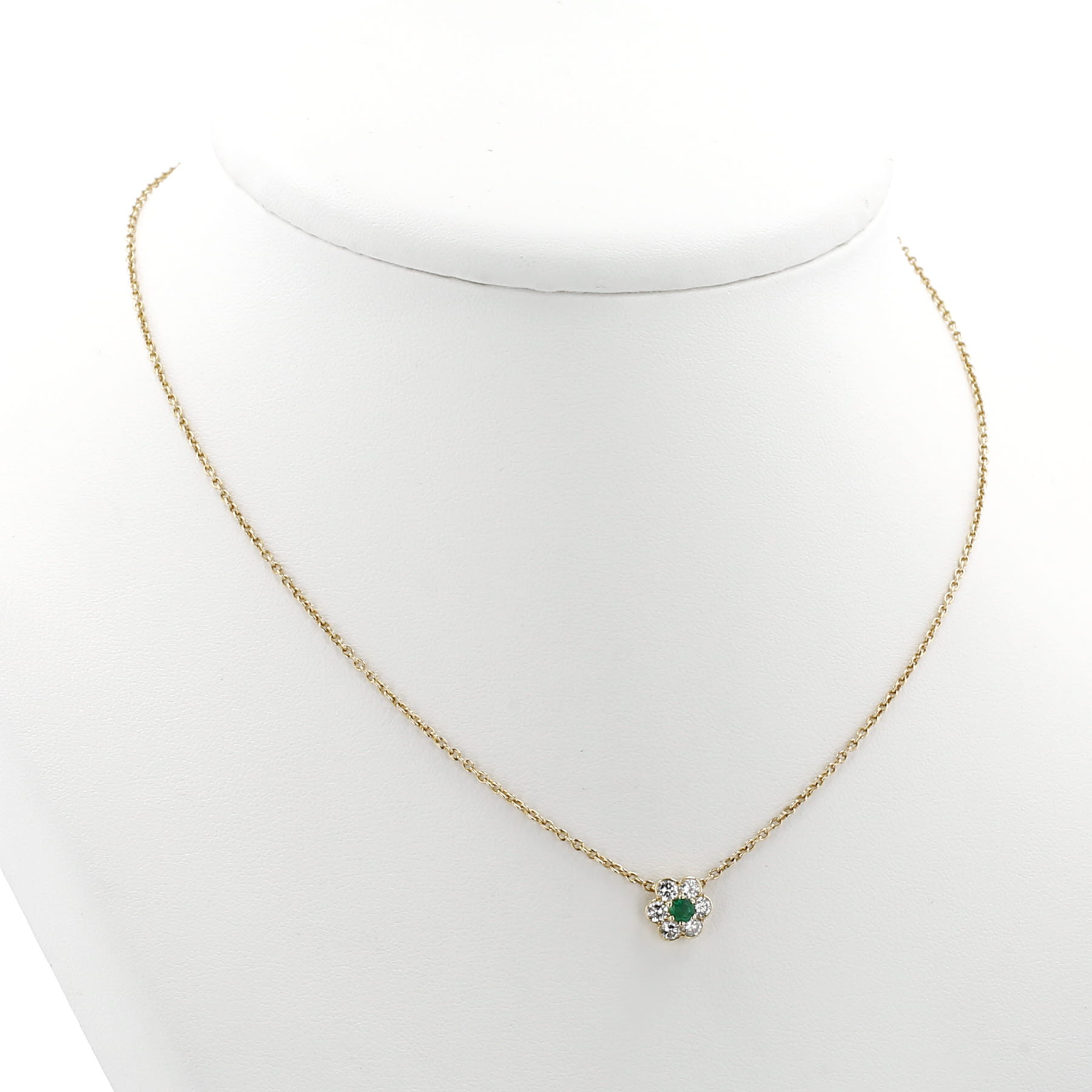 Collana Boucheron  in oro giallo, smeraldo e diamanti