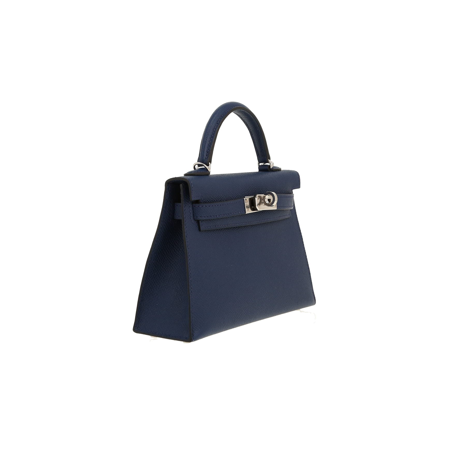 Hermès  Kelly 20 cm shoulder bag  in navy blue epsom leather