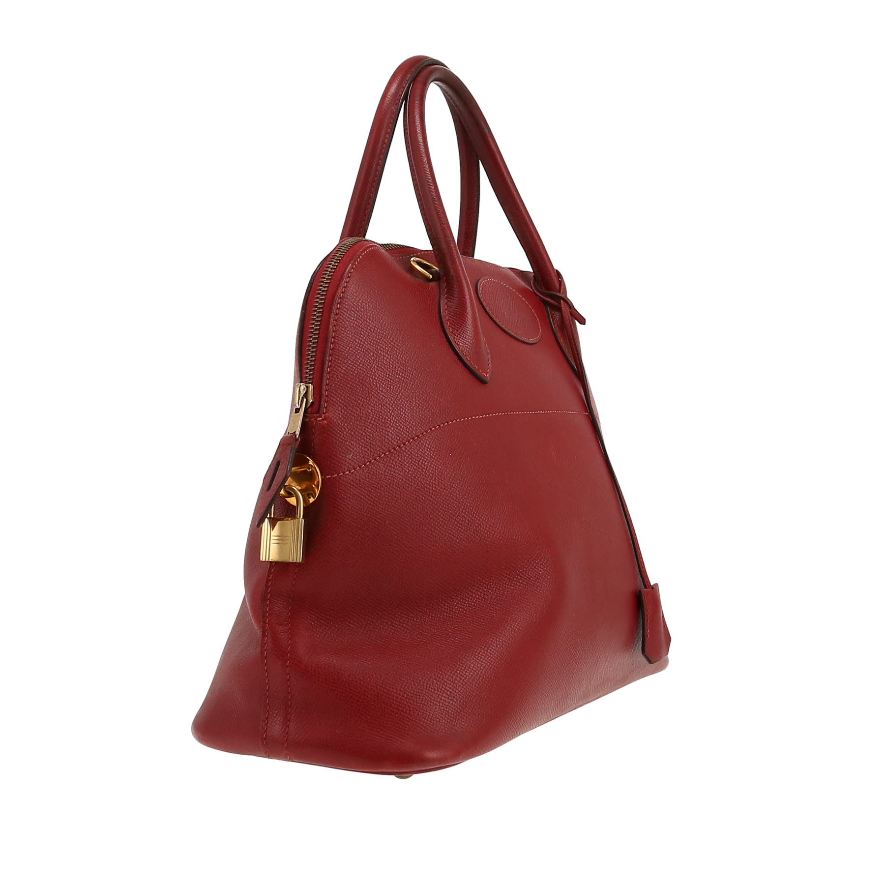 Hermès  Bolide 35 cm handbag  in burgundy Courchevel leather
