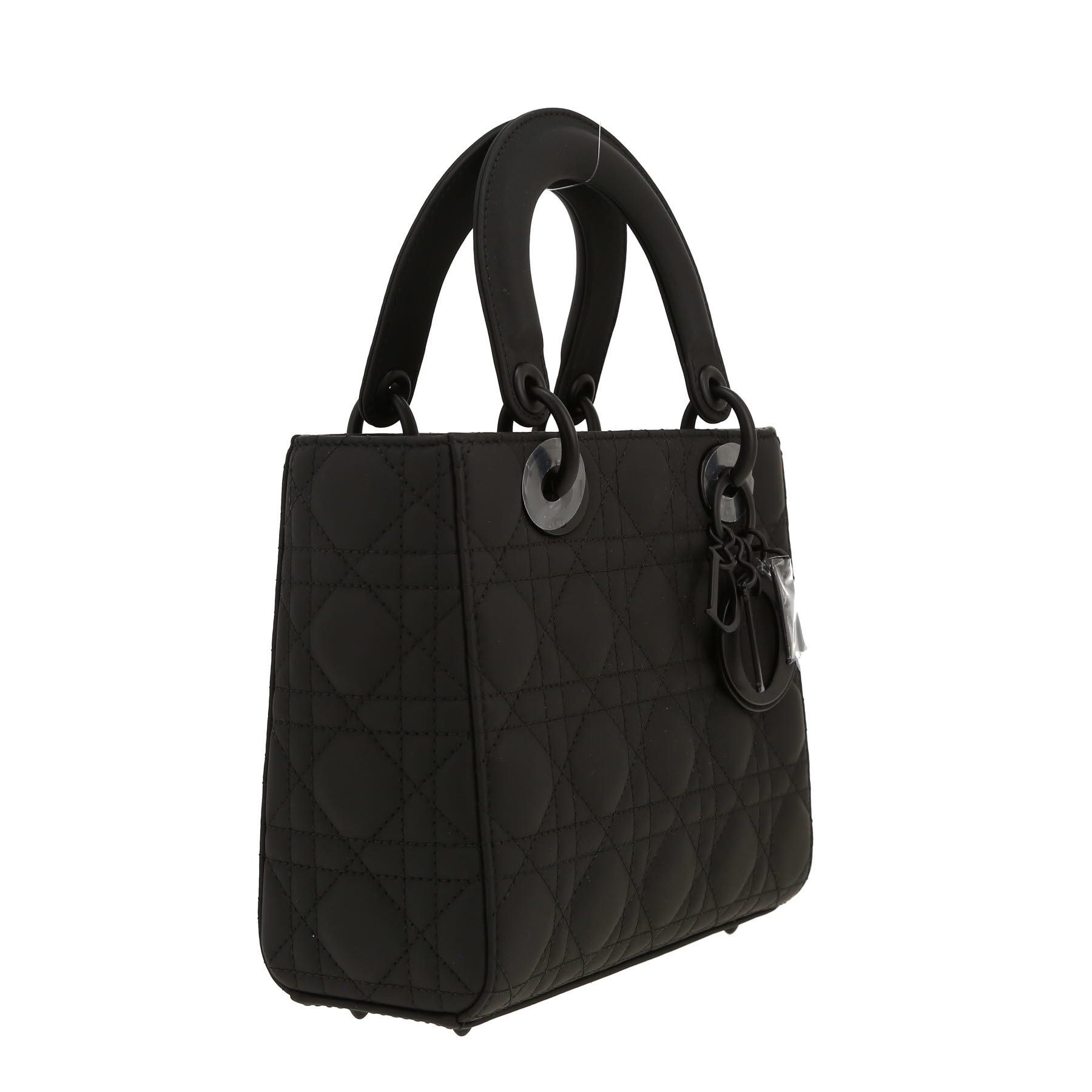 Bolso de mano Dior  Lady Dior en cuero cannage negro