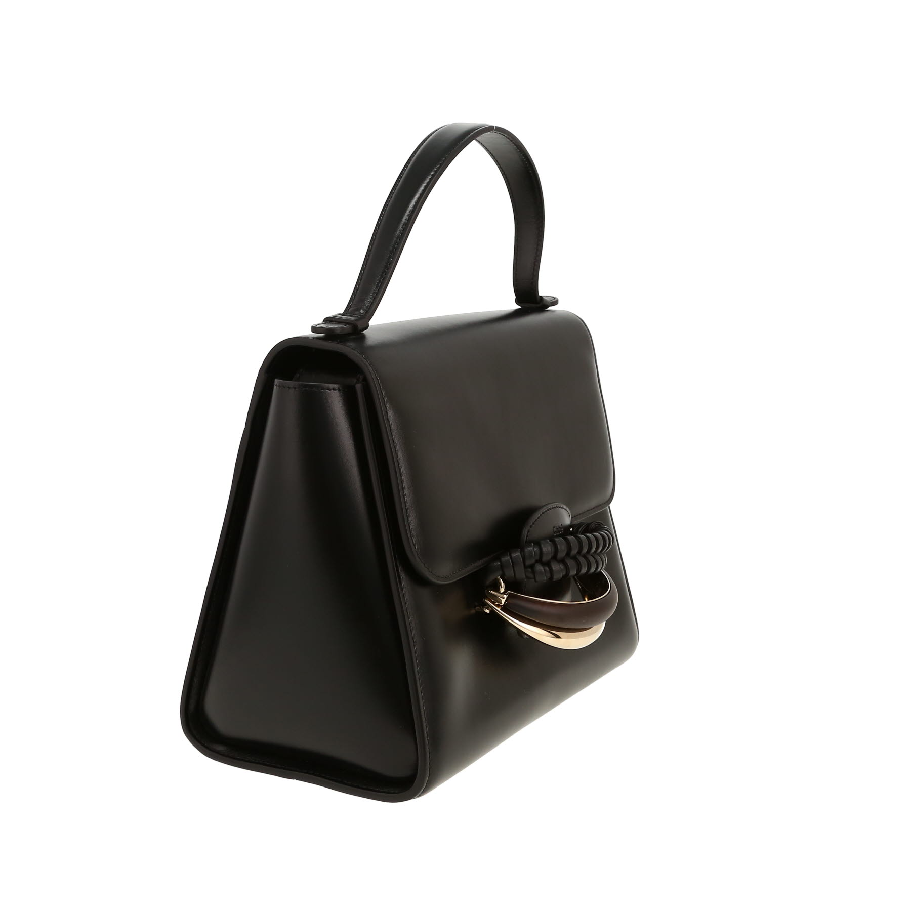 Bolso de mano Chloé  Kattie en cuero negro