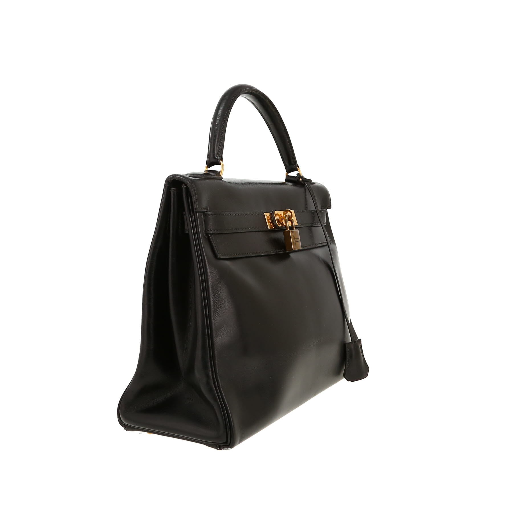 Hermès  Kelly 32 cm handbag  in black box leather