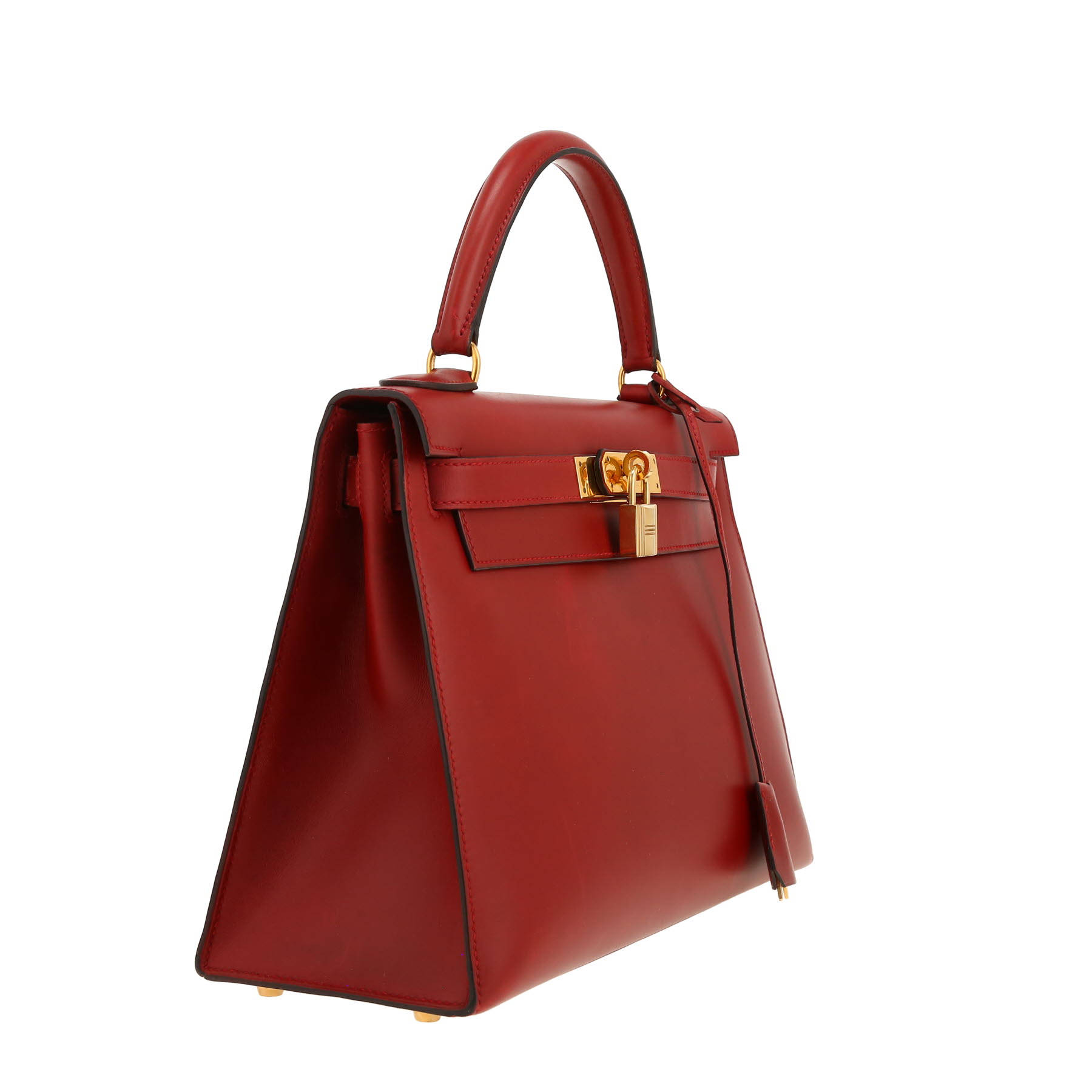 Sac à main Hermès  Kelly 28 cm en cuir box rouge