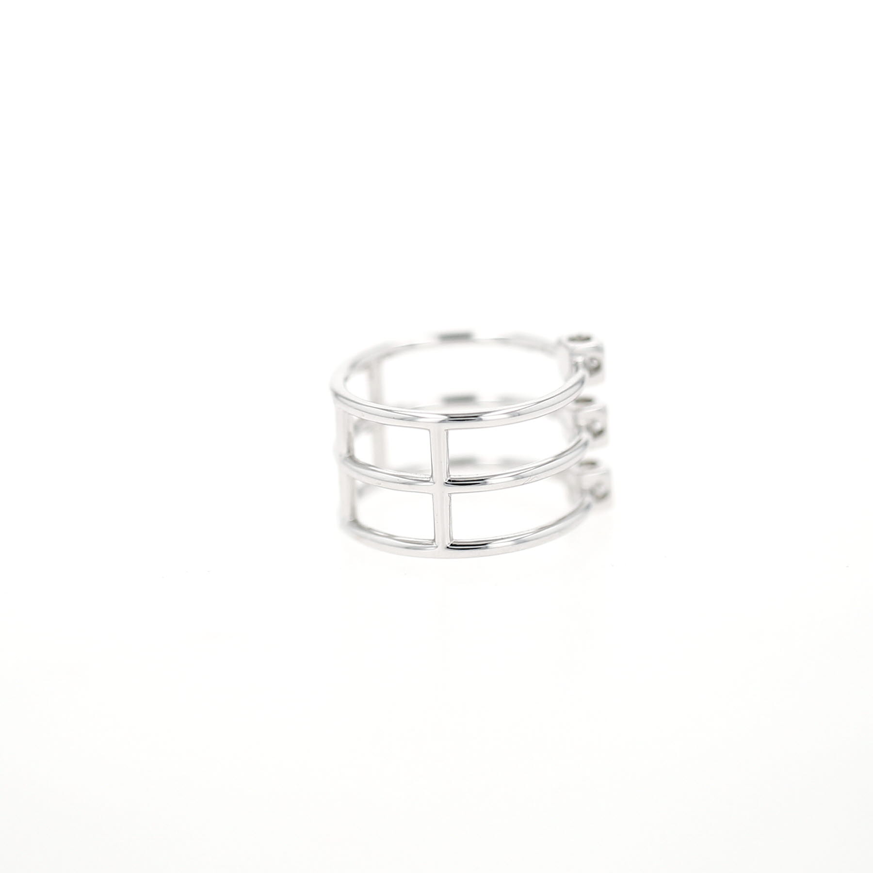 Bague Dinh Van Le Cube Diamant en or blanc et diamants
