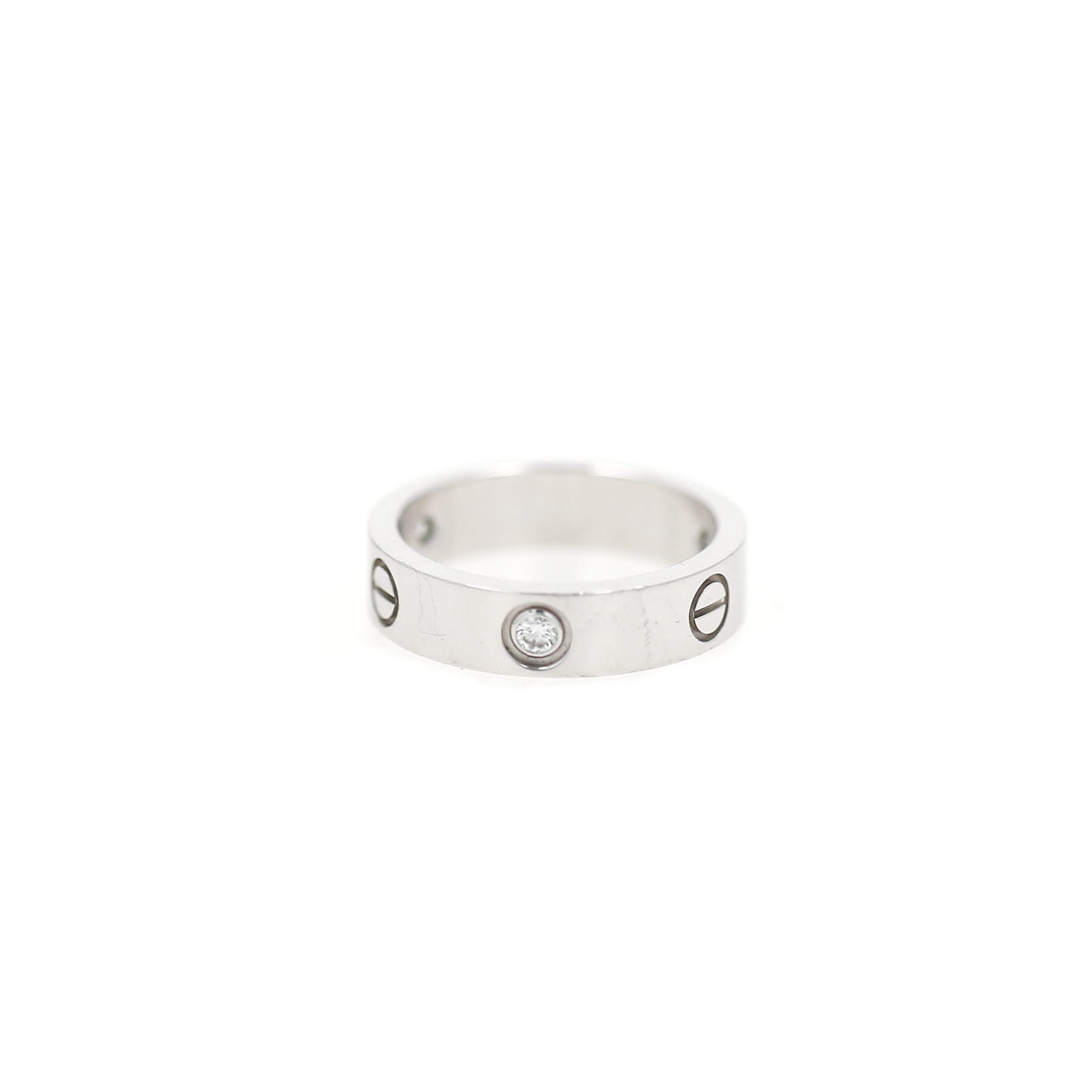 Bague Cartier Love en or blanc et diamants