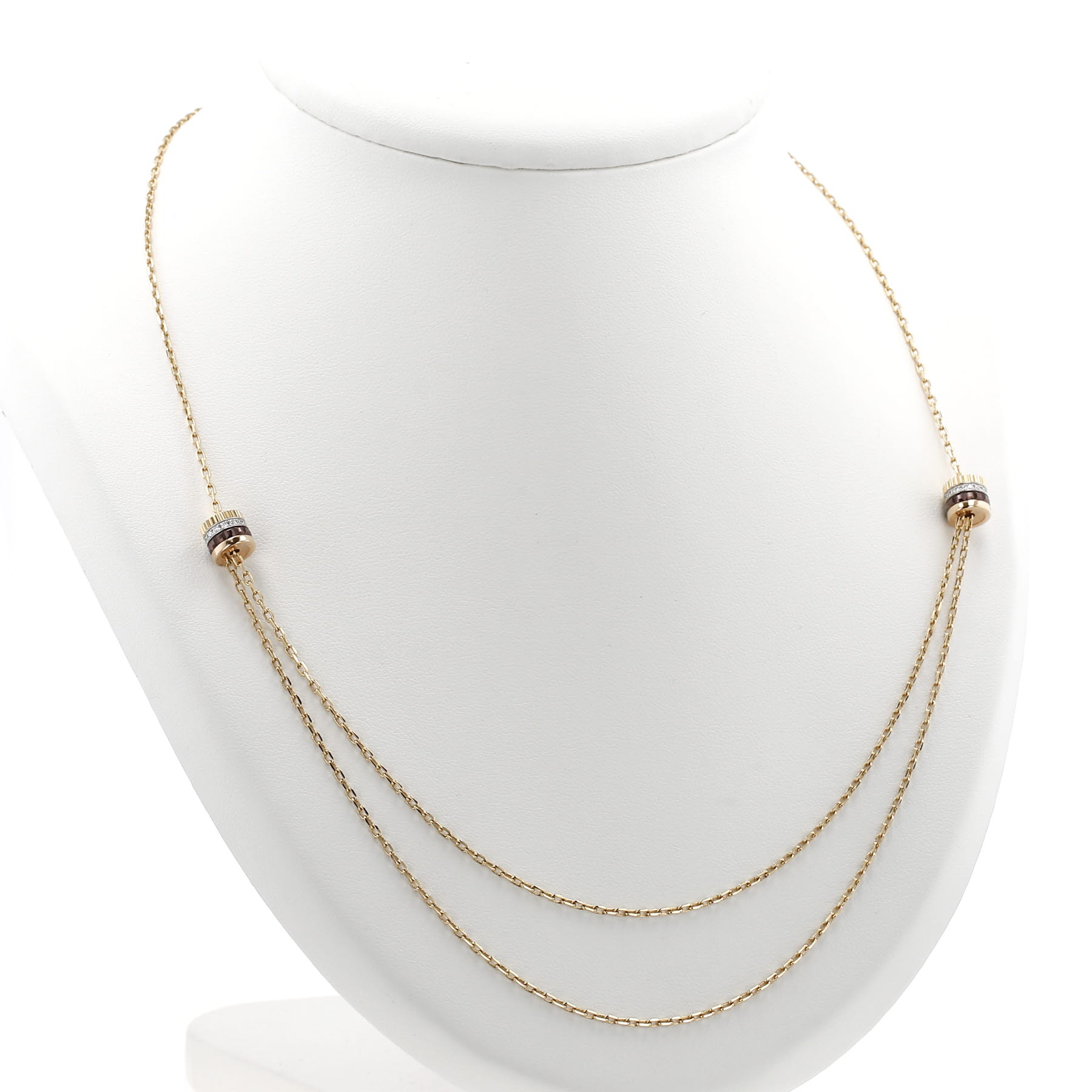 Collar Boucheron Quatre Classique de 3 oros, diamantes y PVD