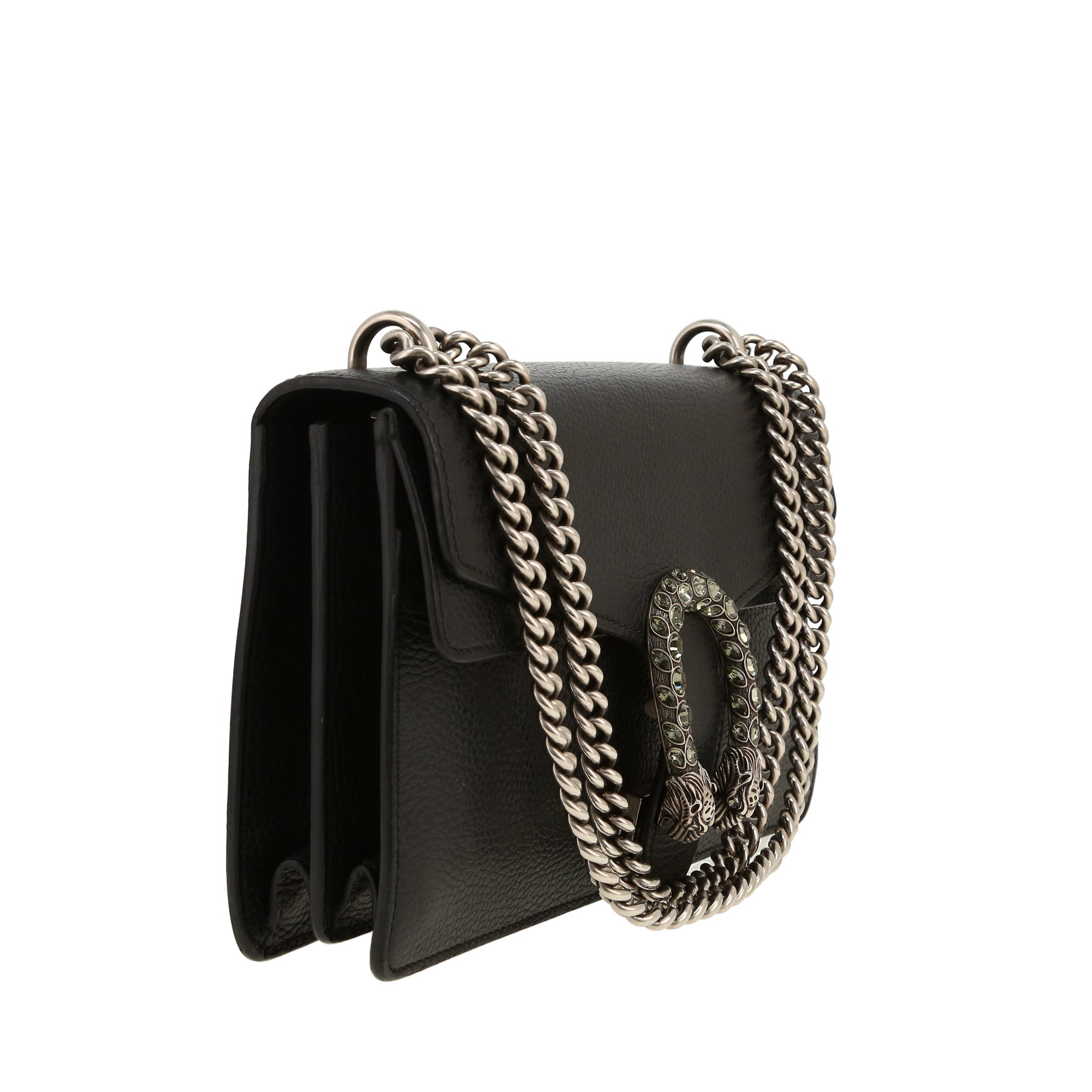Gucci  Dionysus handbag  in black grained leather