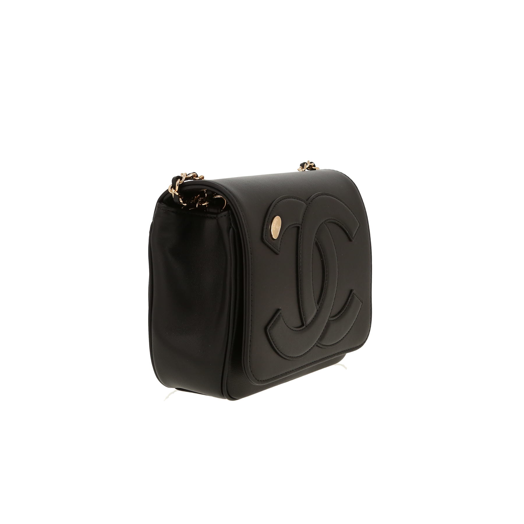 Sac bandoulière Chanel  CC Mania en cuir noir