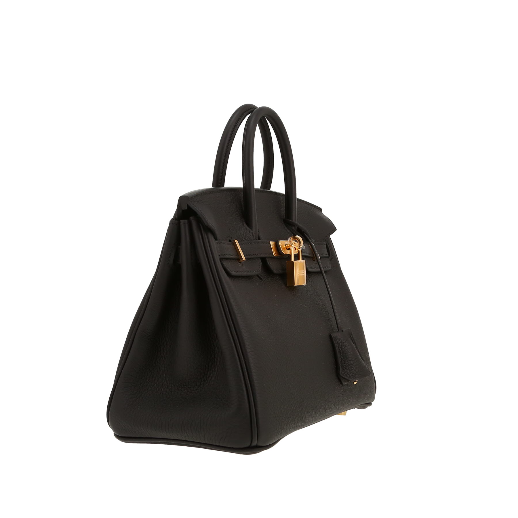 Sac à main Hermès  Birkin 25 cm en cuir togo noir