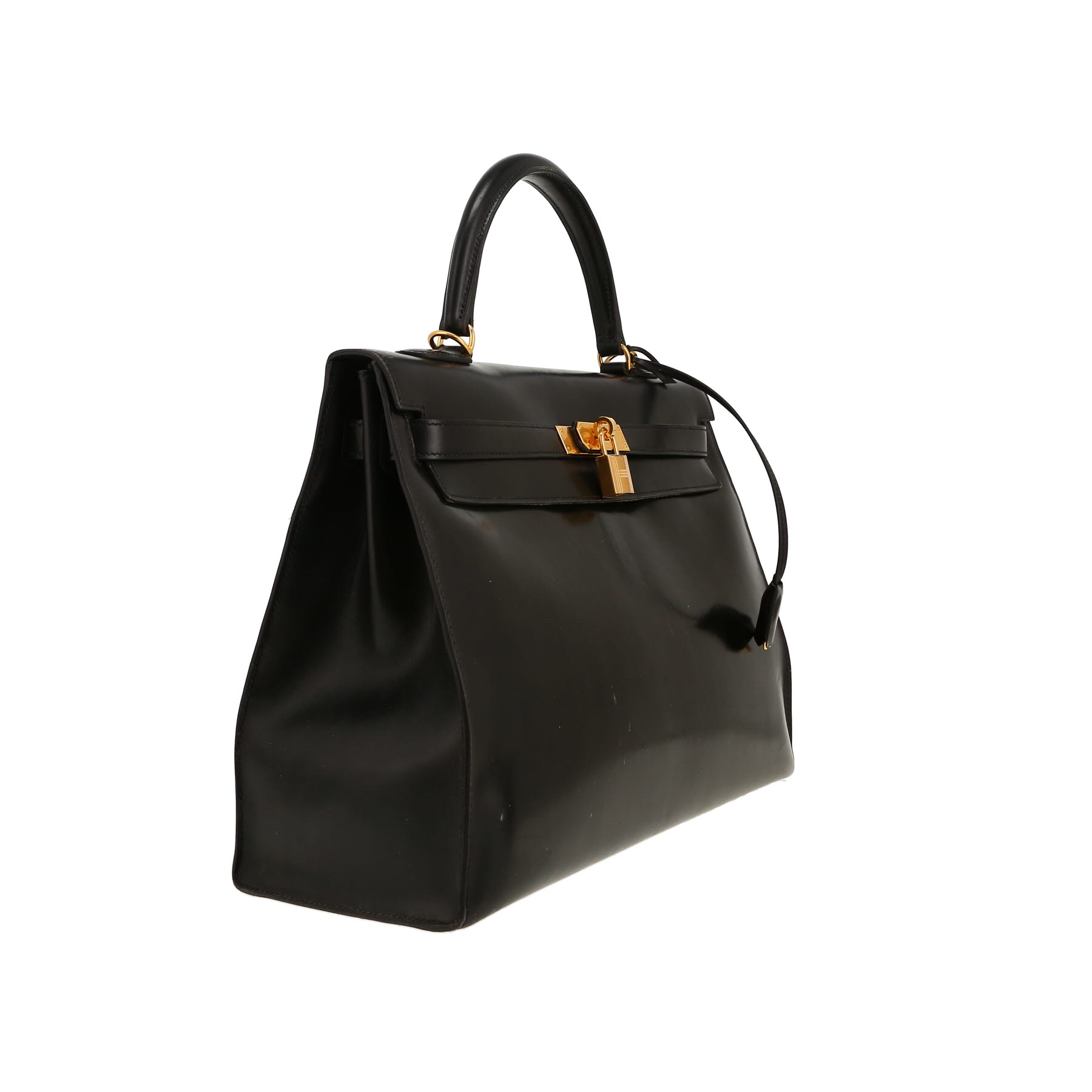 Hermès  Kelly 35 cm handbag  in black box leather
