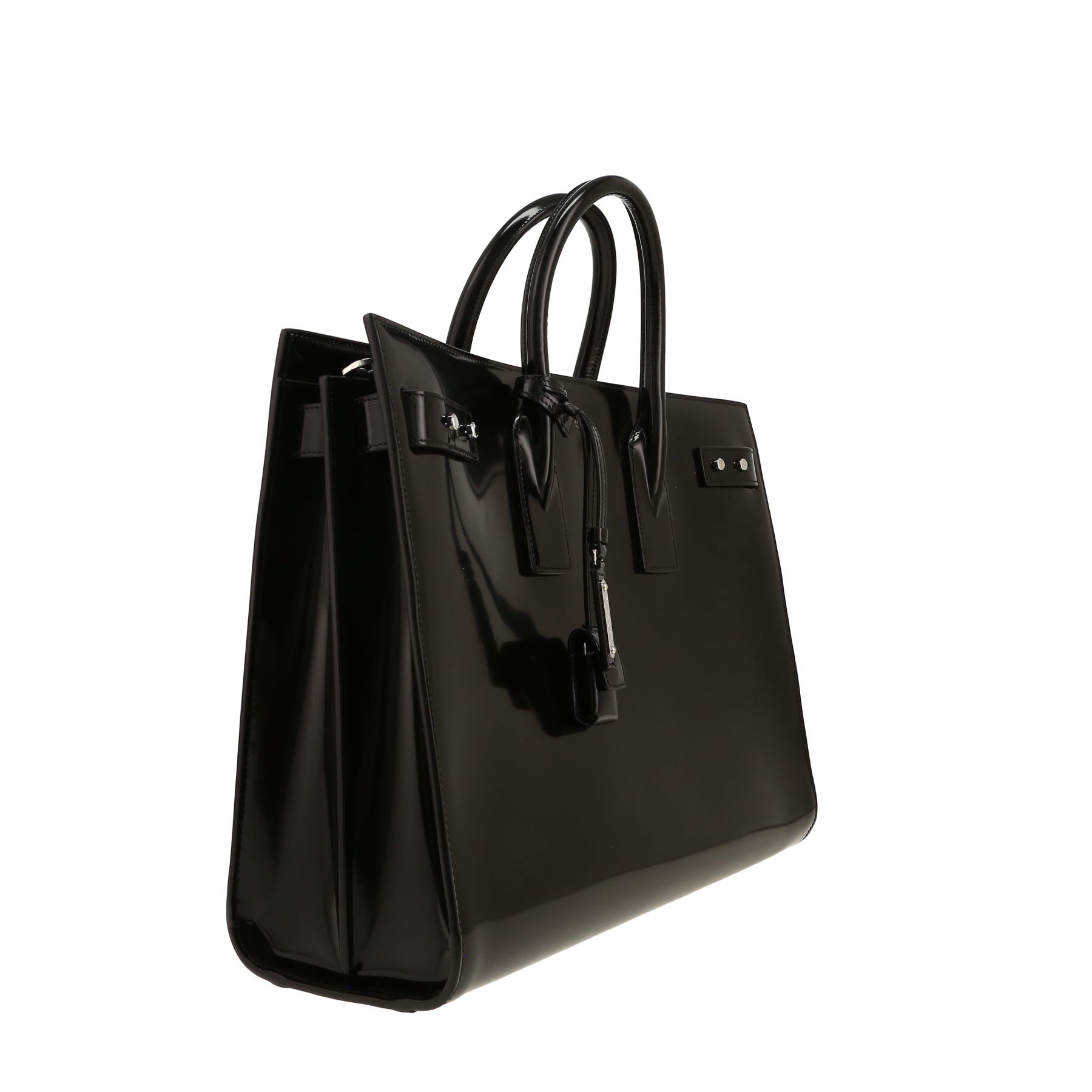 Saint Laurent  Sac de jour large model  handbag  in black patent leather