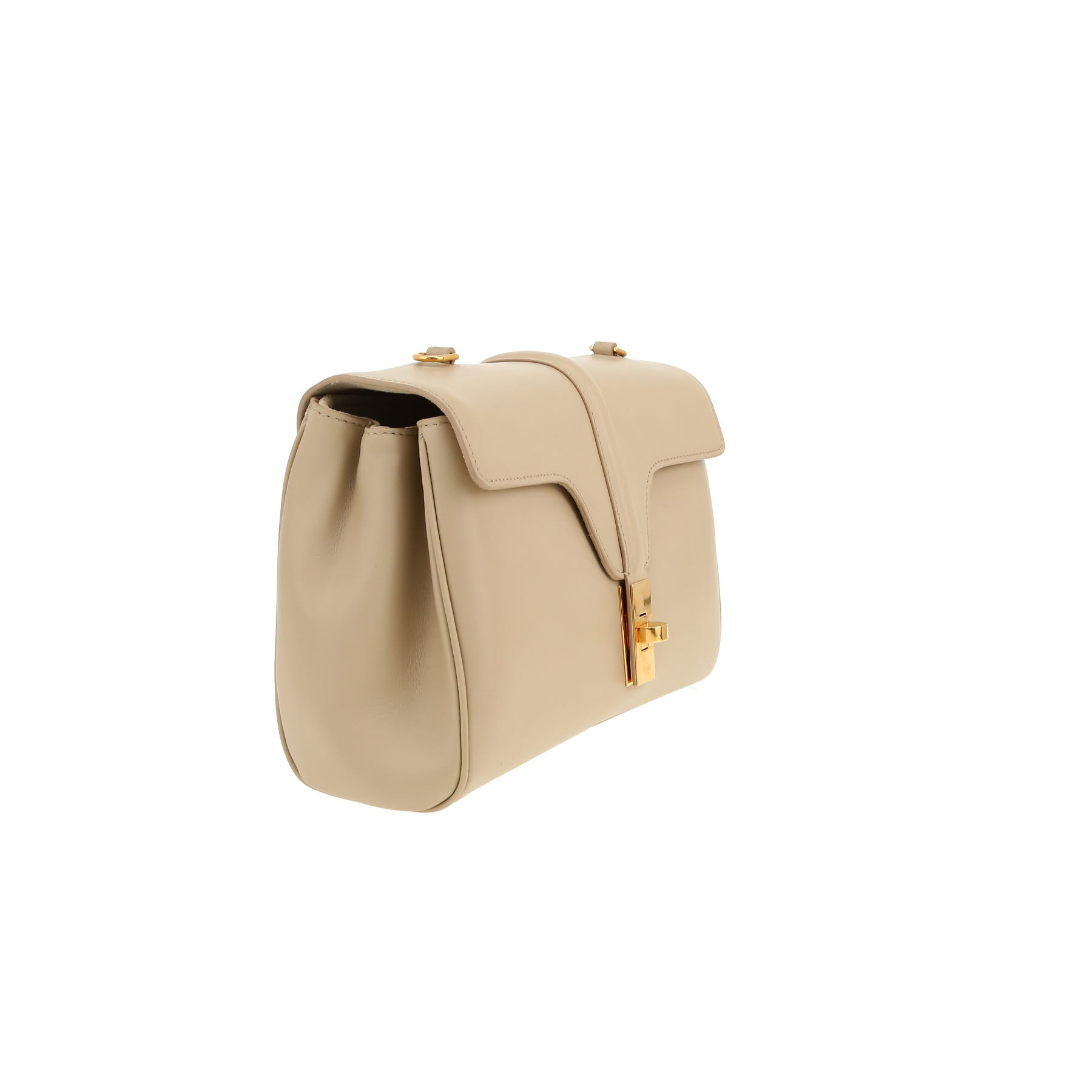 Borsa Celine  Soft Teen in pelle martellata beige